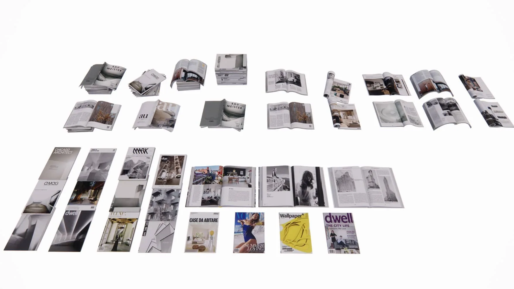 Modern book decoration Sketchup model download ID: 134000004 (WX)