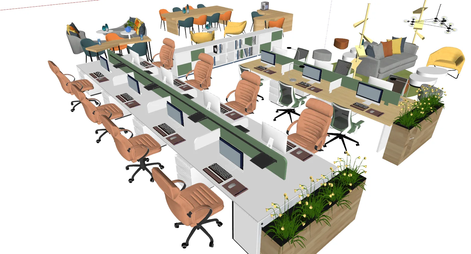 Modern office chair combination Sketchup model download ID: 122000005 (QQ) Modern office chair combination Sketchup model download ID: 122000005 (QQ)