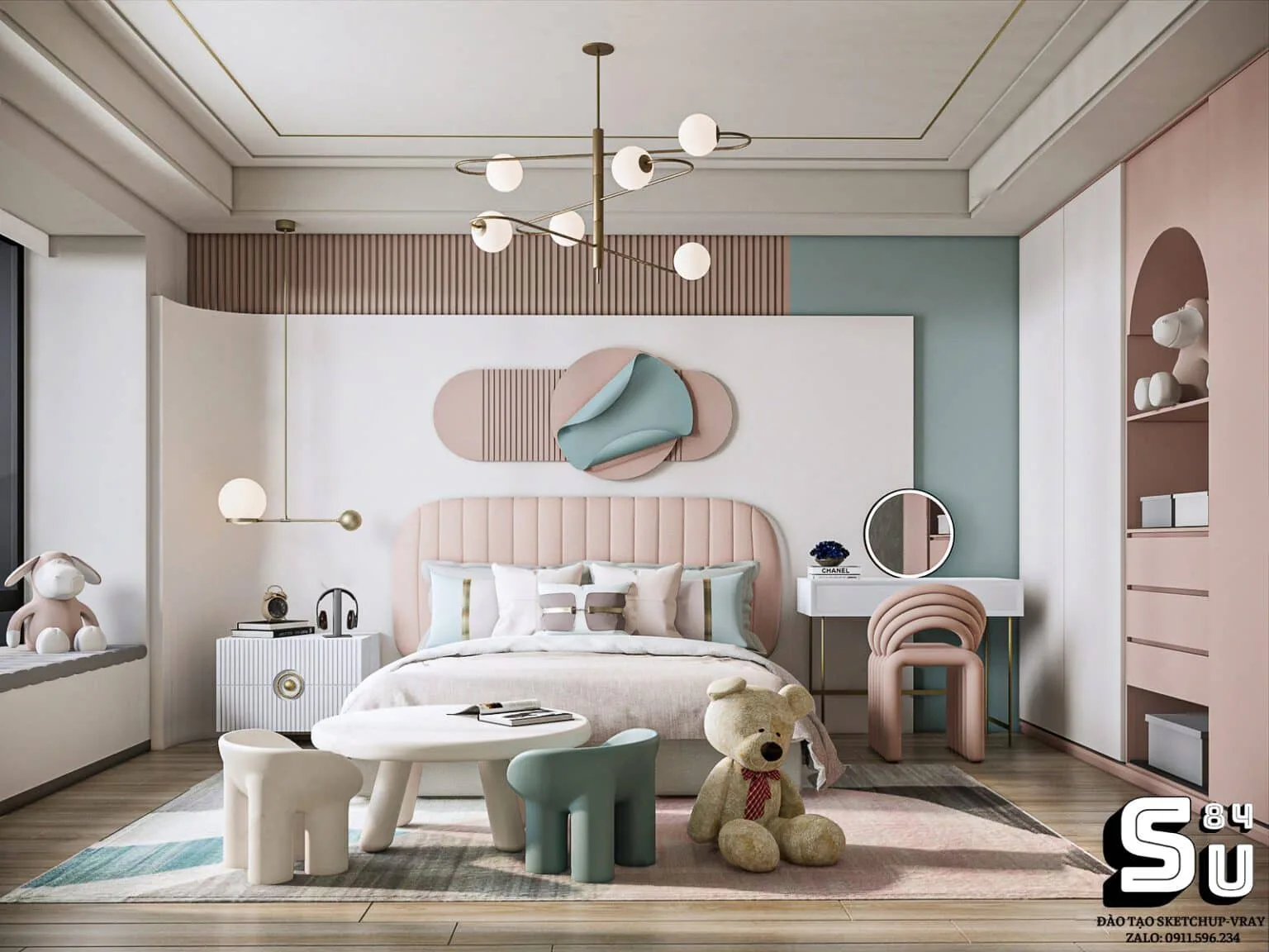 Children room Sketchup scene interior model ID: 105000019 (Tran Nam) Children room Sketchup scene interior model ID: 105000019 (Tran Nam)