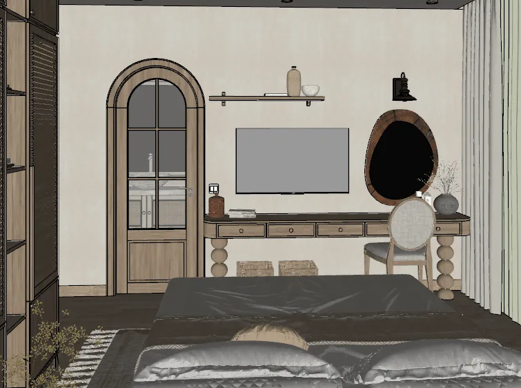 Interior bedroom scene Sketchup model download ID 101000055 (Kuan Kheu)