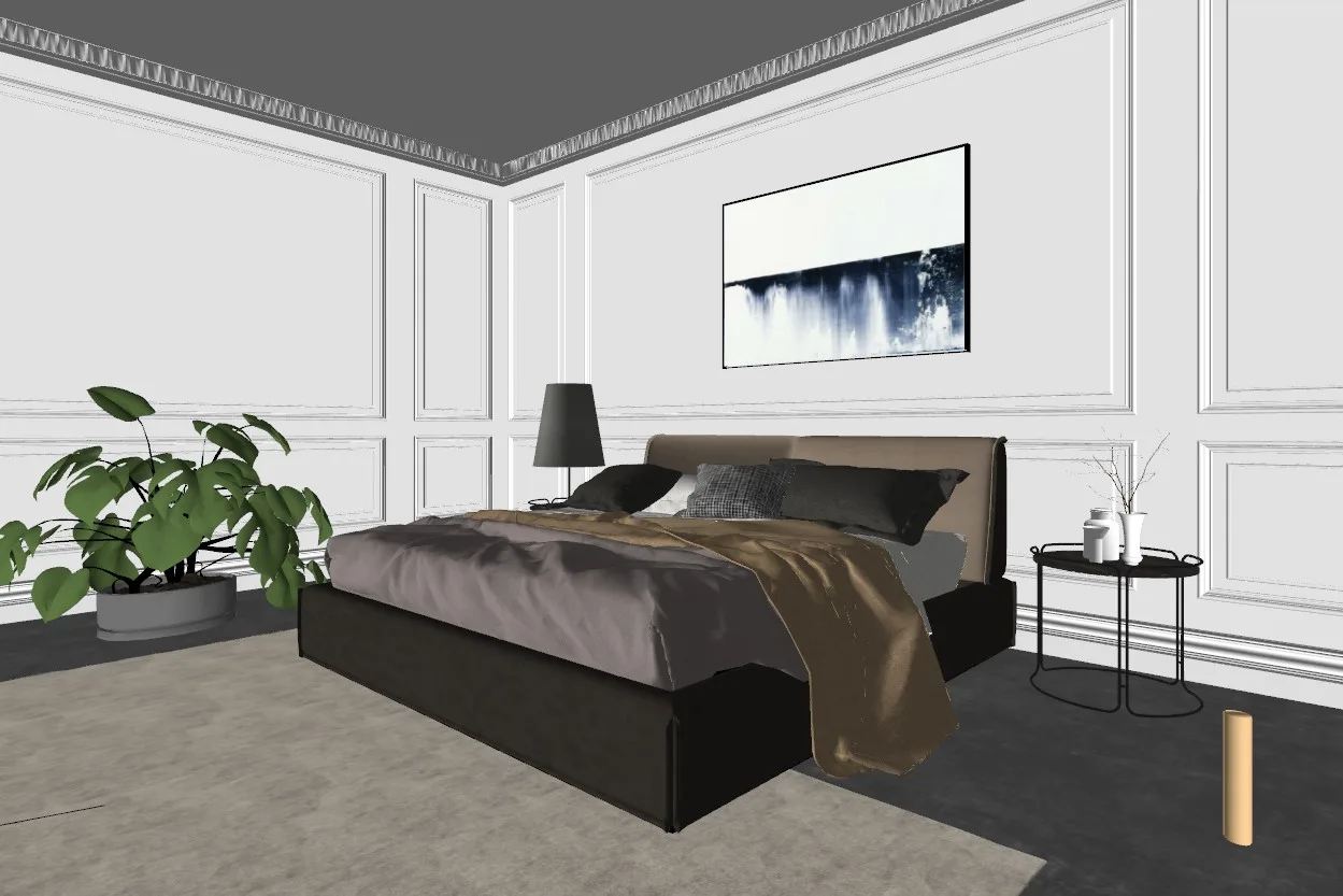 Modern double bed combination Sketchup model download ID: 114000006 (Pei Qi) Modern double bed combination Sketchup model download ID: 114000006 (Pei Qi)