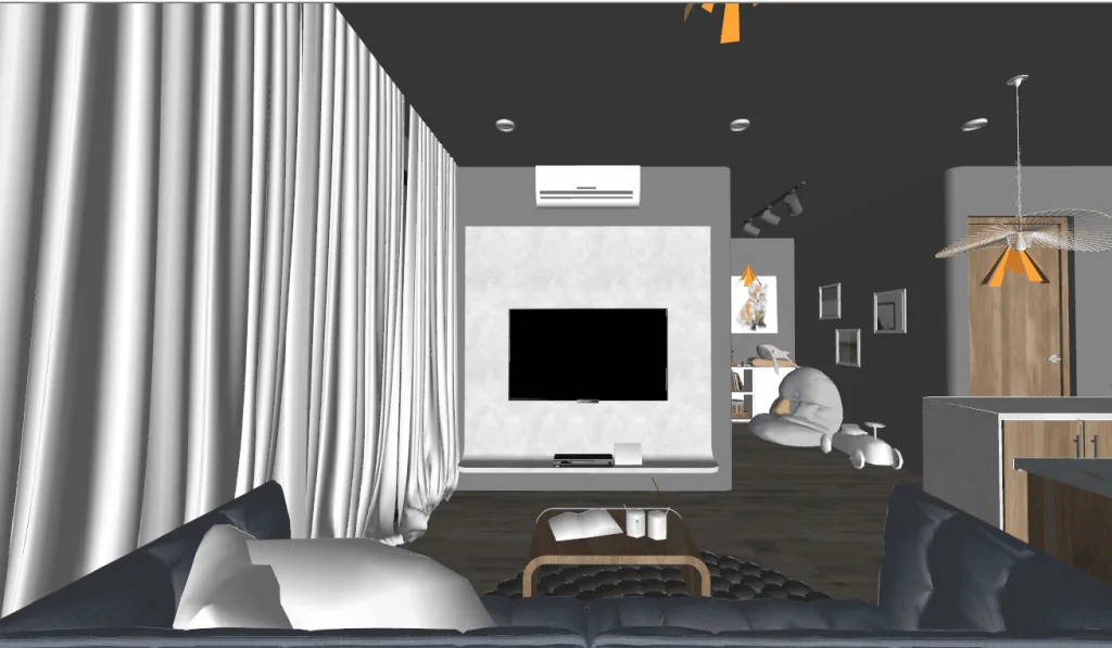 Sketchup apartment scene interior model download ID 106000043 (Mai Duy Tuyen)