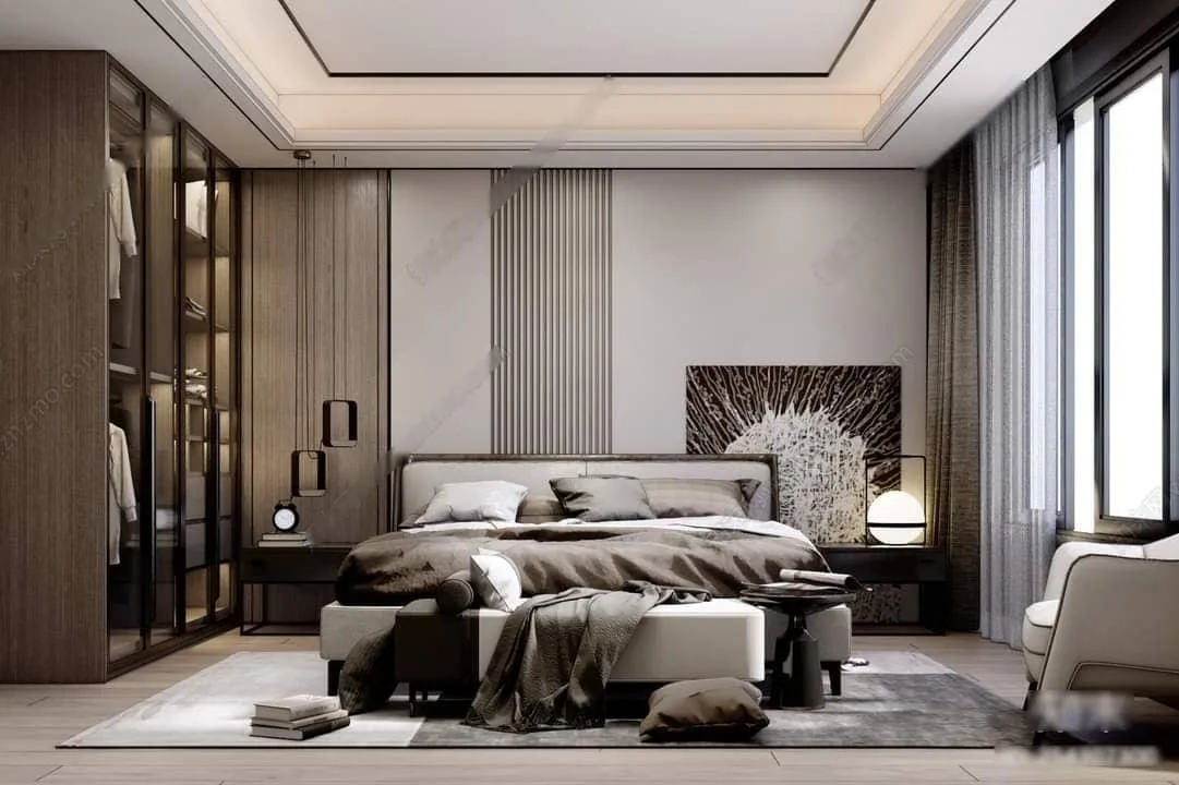 Interior bedroom scene Sketchup model download ID: 101000061 (Cuong Covua)