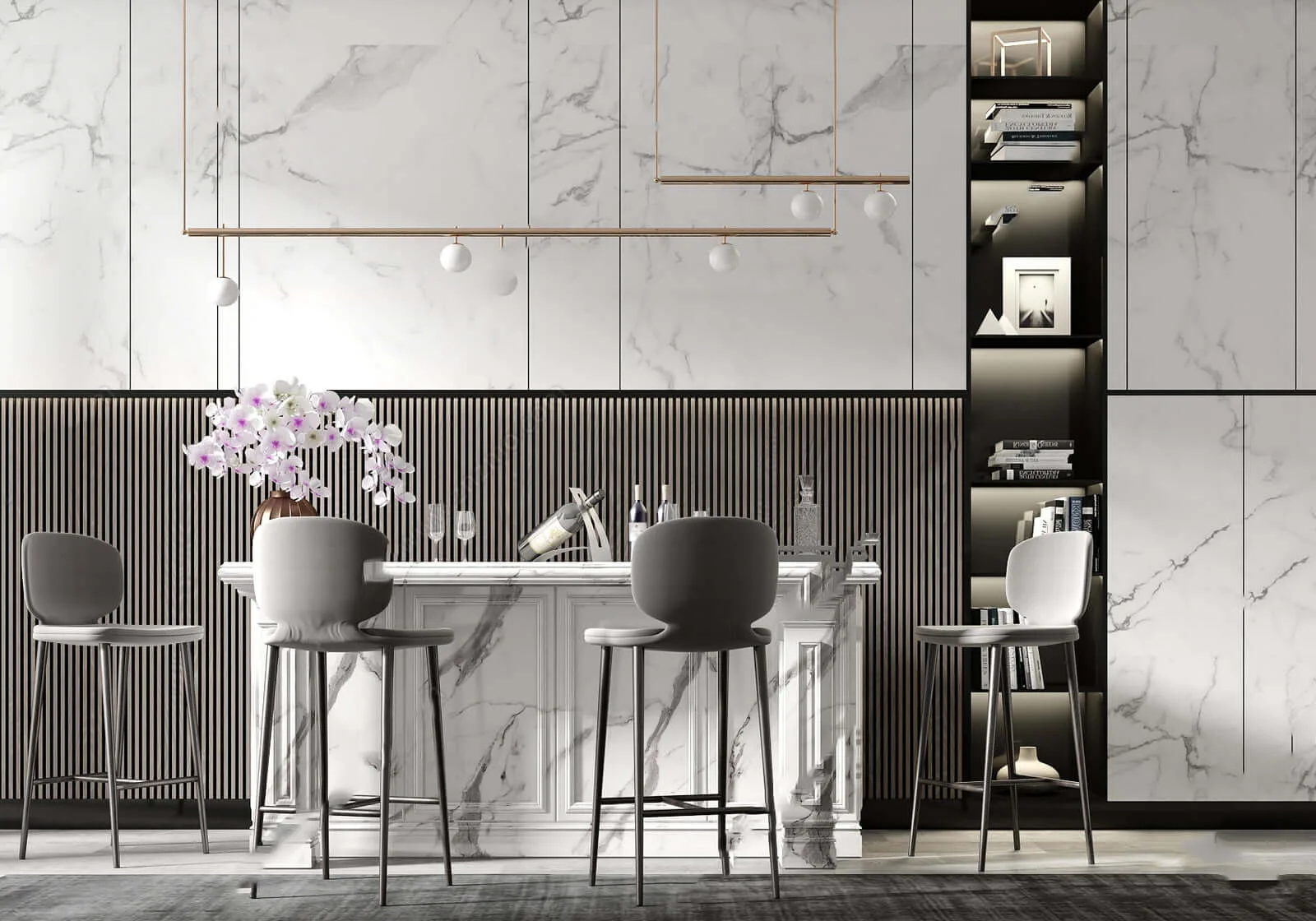 Sketchup interior kitchen scene model download ID: 100000020 (Cuong Covua)