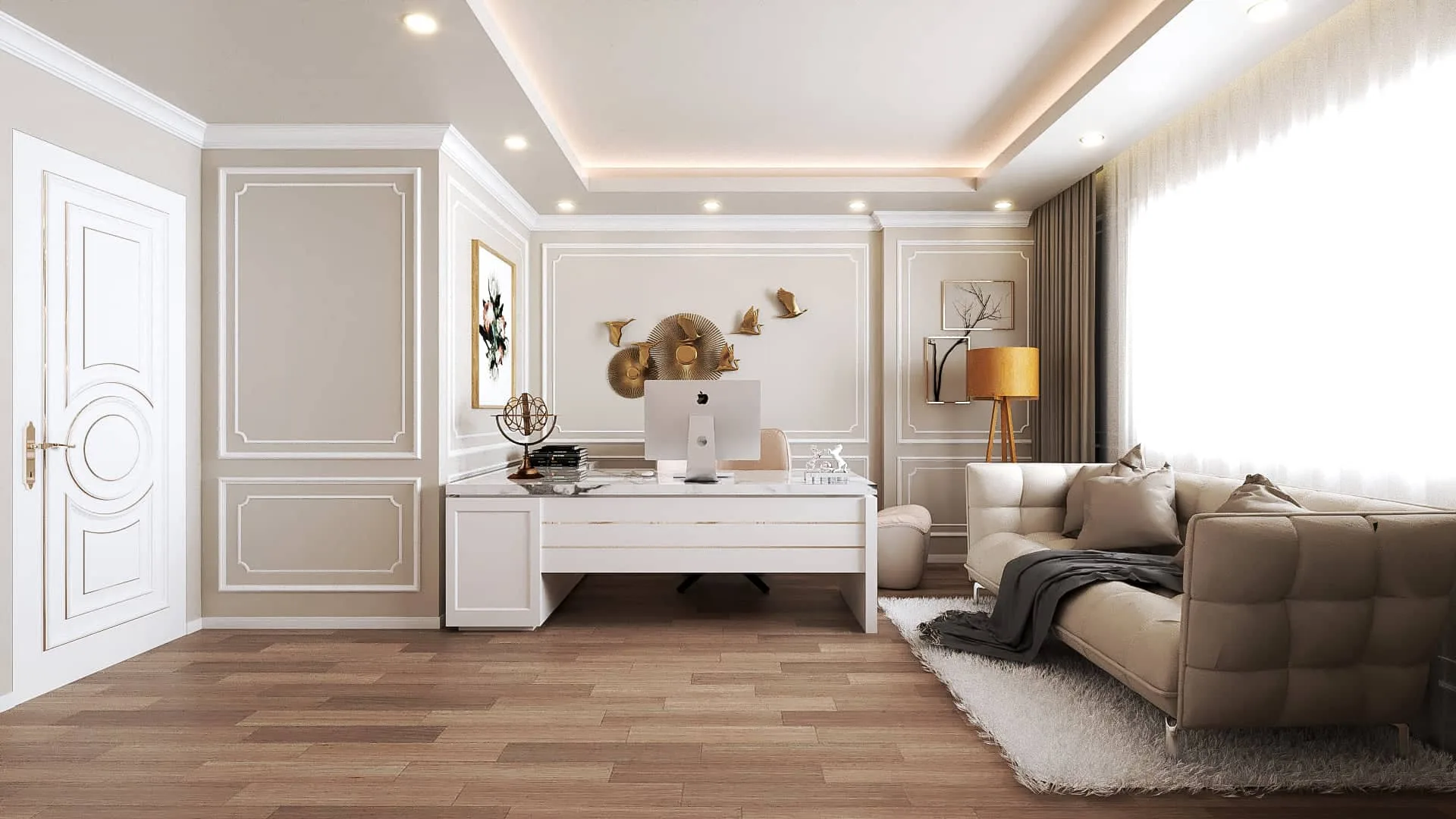 Interior office scene Sketchup model download ID: 110000023 (Phan Vu Manh)