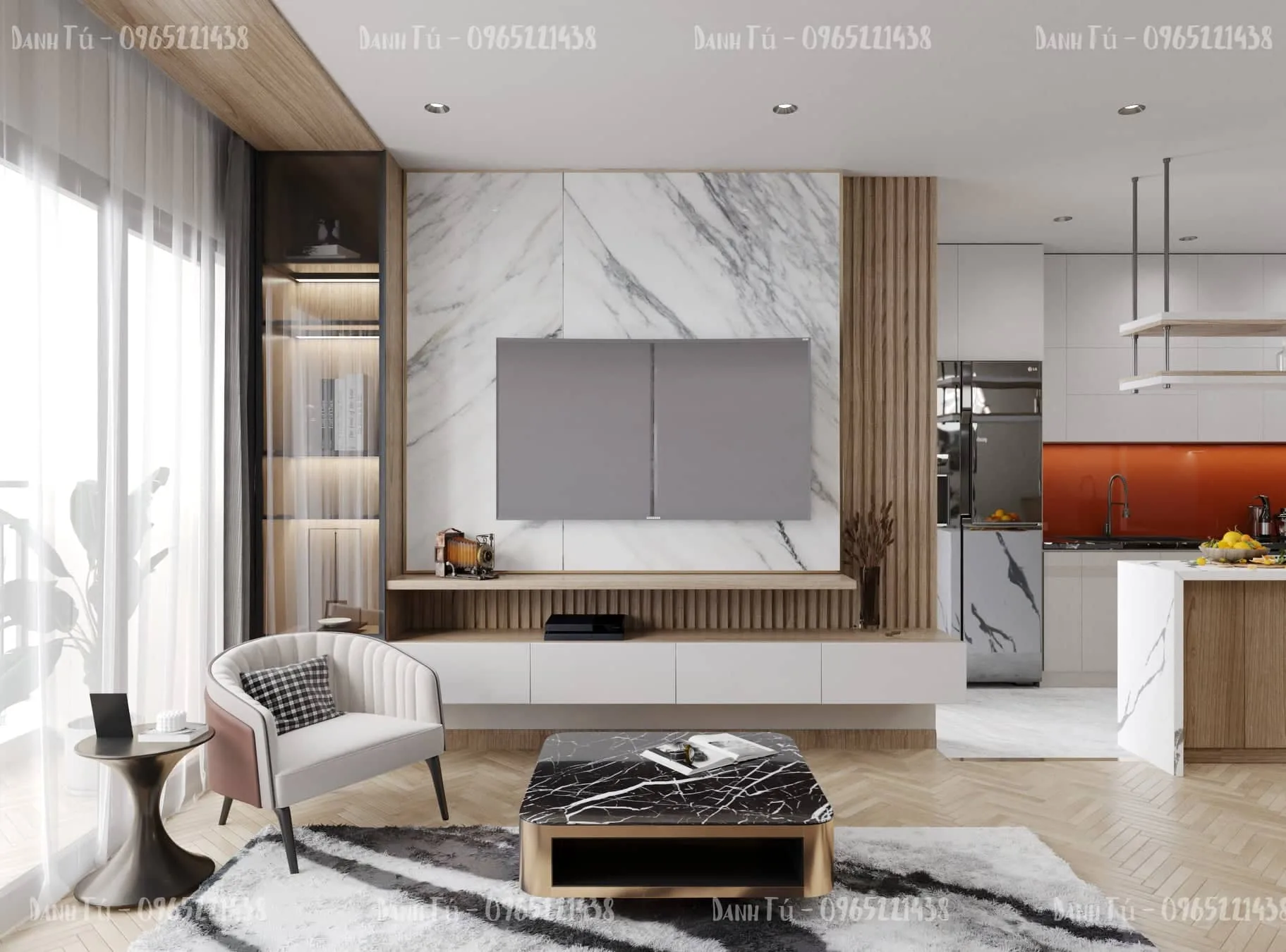 Apartment interior scene Sketchup model download ID: 106000074 (Nguyen Danh Tu)