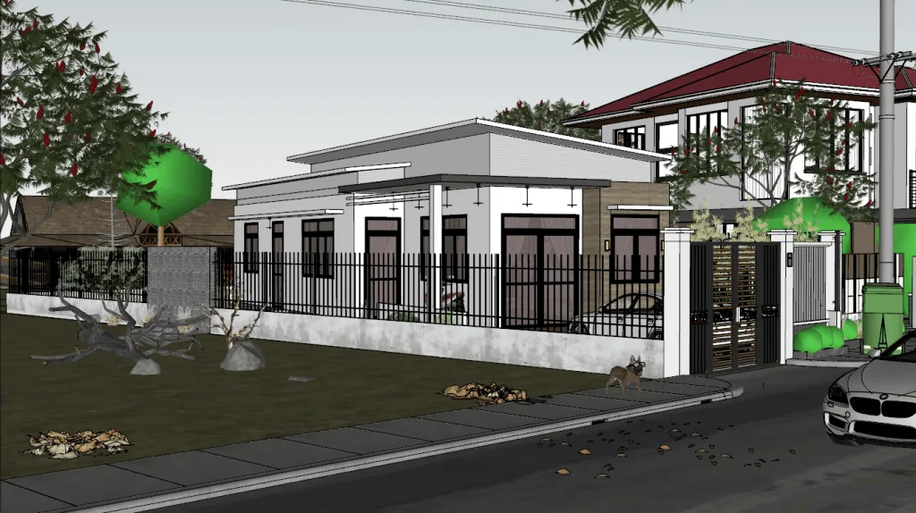 House exterior scene Sketchup model download ID: 213000157 (Duy)