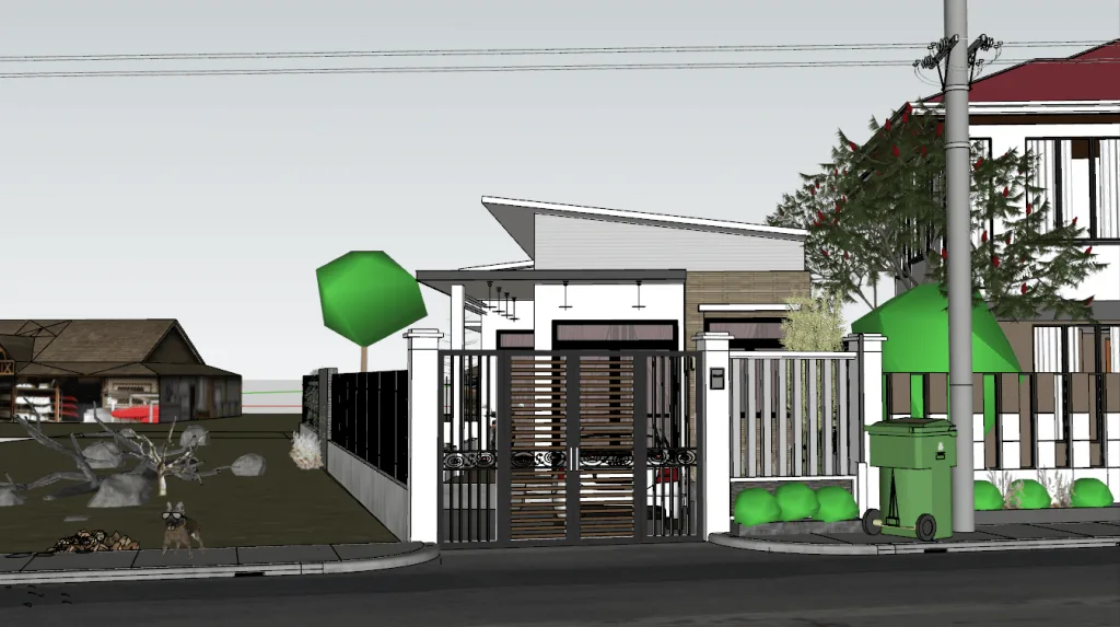 House exterior scene Sketchup model download ID: 213000157 (Duy)