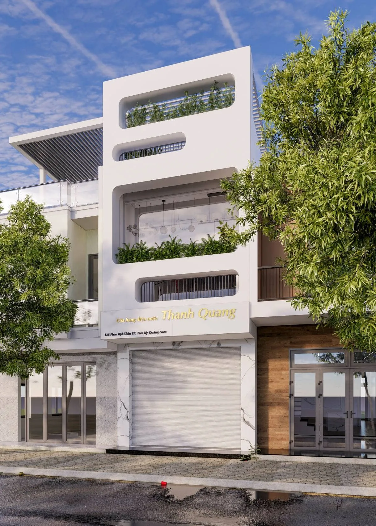 House exterior scene Sketchup model download ID: 213000178 (Phong Tran)