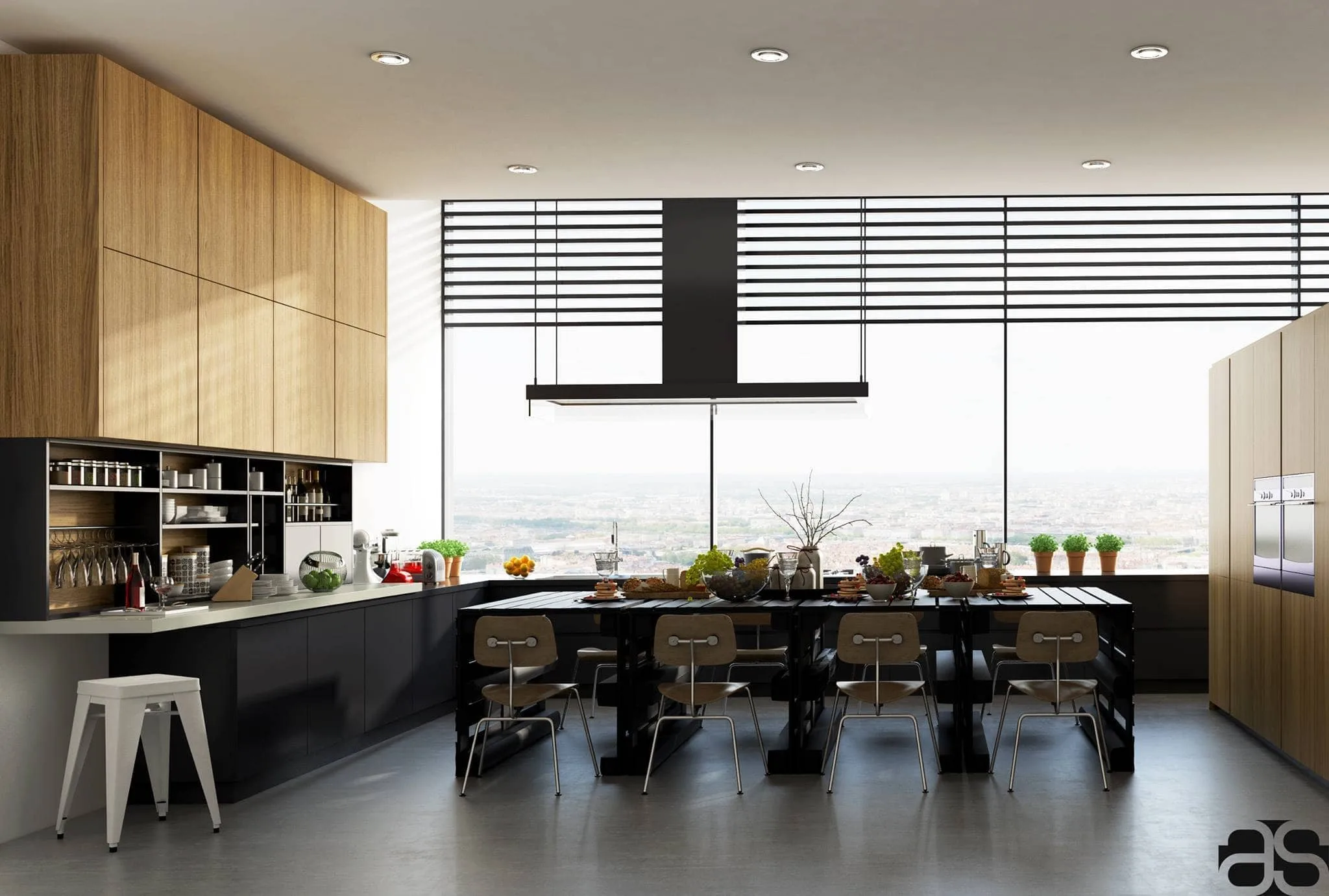 Sketchup interior kitchen scene model download ID: 100000035 (Fahrudin Yunianto)