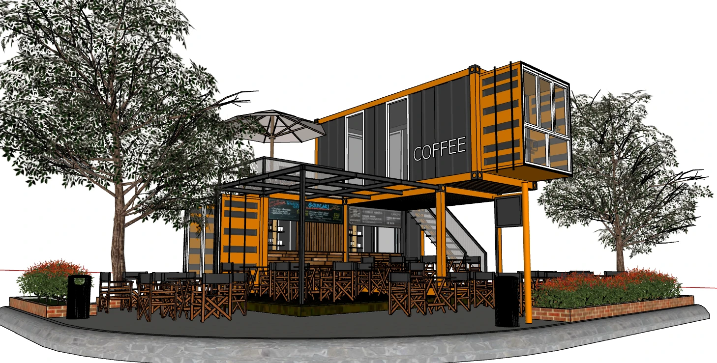 Container House SketchUp Scene Free Download ID: 101000214 (Le Hoang Danh)