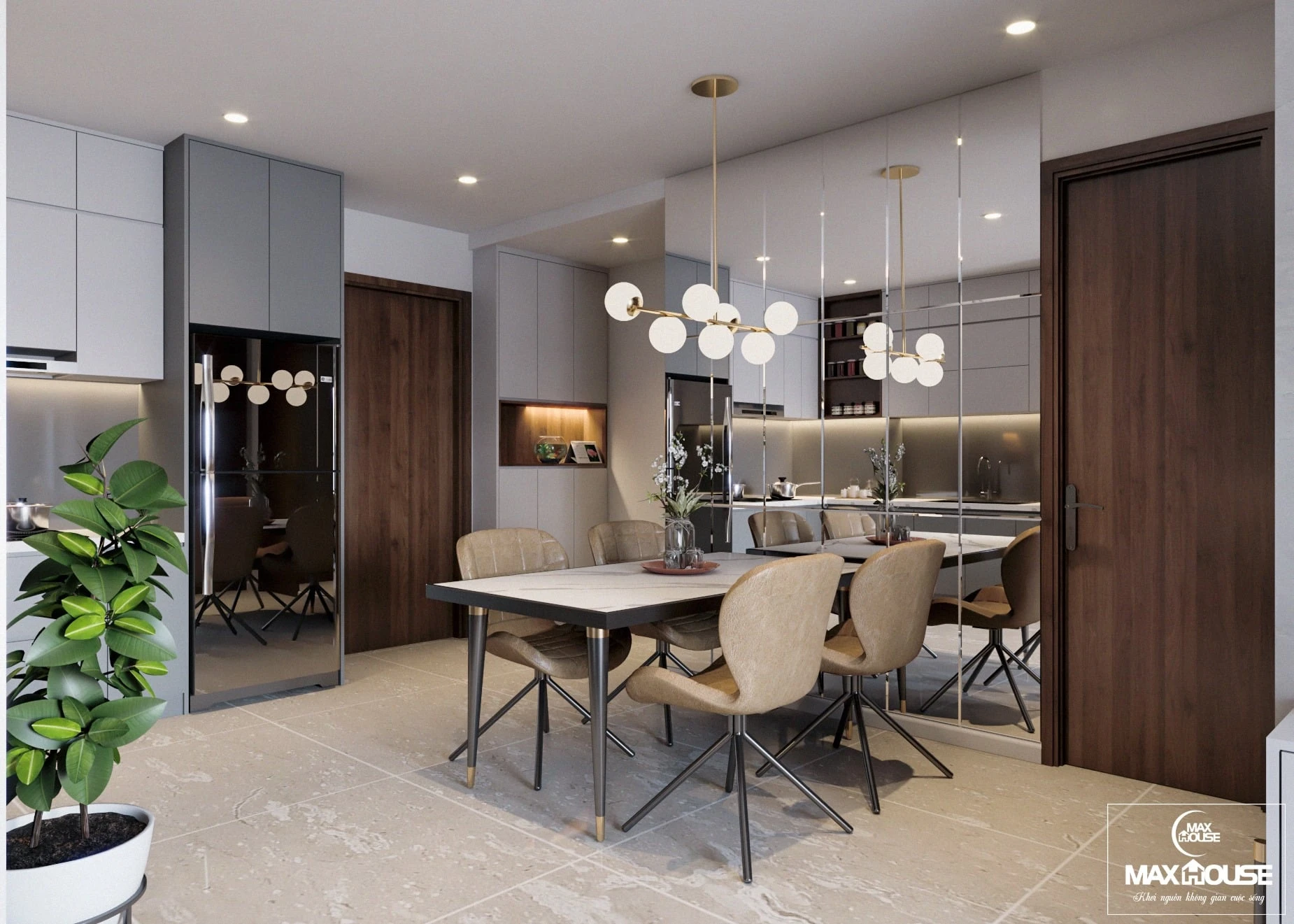 3D Model Free Download SketchUp Modern Apartment Enscape ID 106000183 (Dinh Linh)