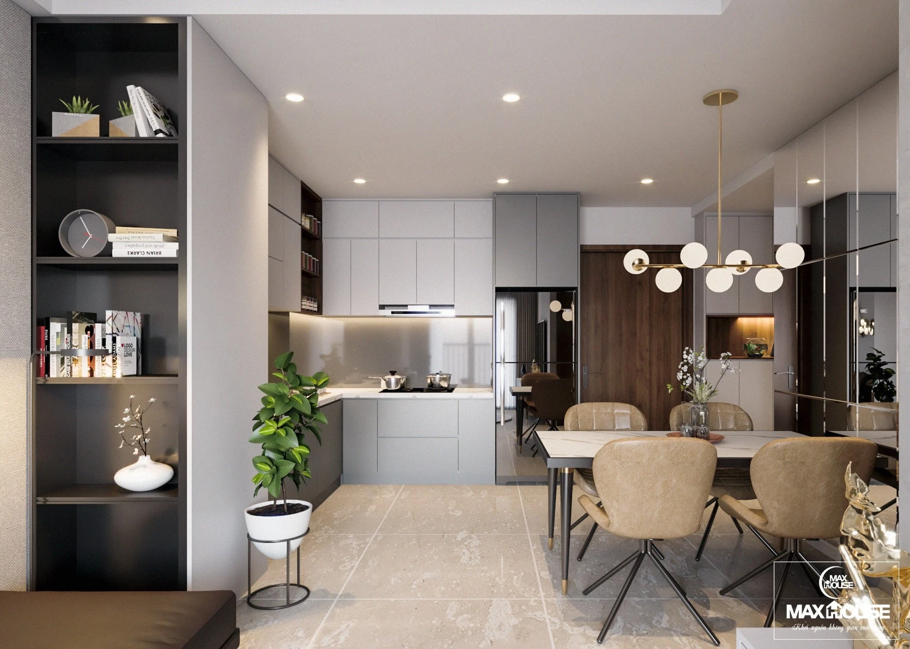 3D Model Free Download SketchUp Modern Apartment Enscape ID 106000183 (Dinh Linh)