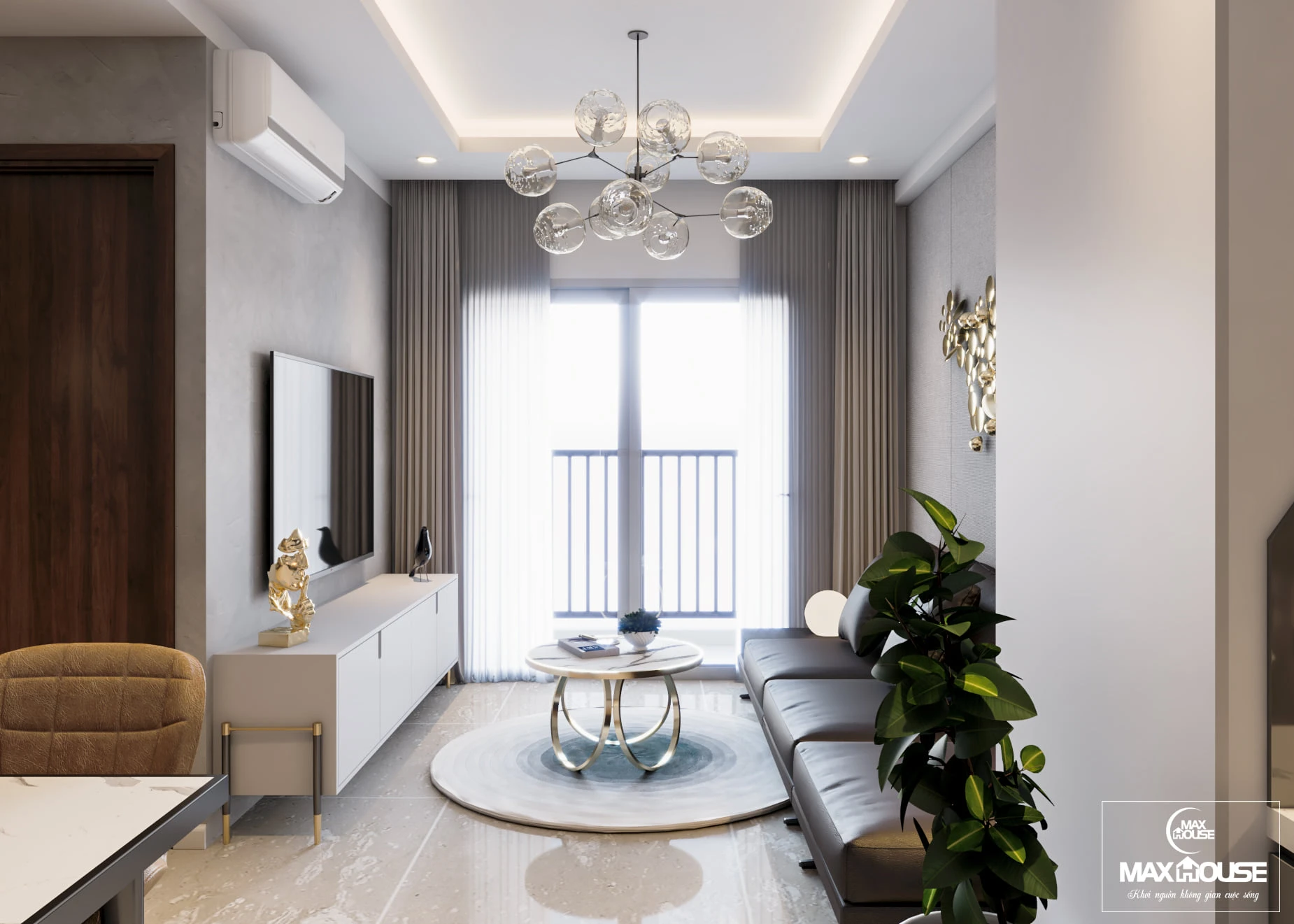 3D Model Free Download SketchUp Modern Apartment Enscape ID 106000183 (Dinh Linh)