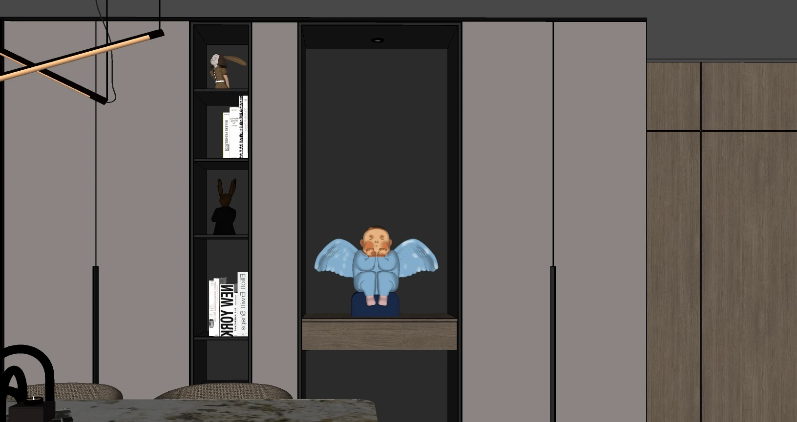 3D Model Free Download SketchUp Modern Dining Room ID 104000021 (To Dung)