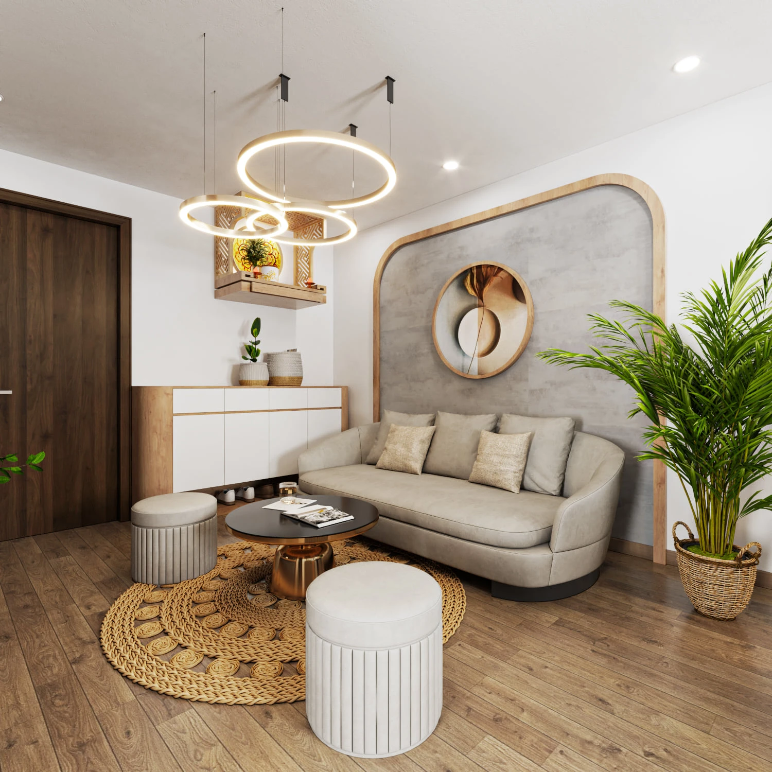 SketchUp Free 3D Model Free Download SketchUp Modern Living Room - Dining Room ID 218000135 (Trong Thanh)