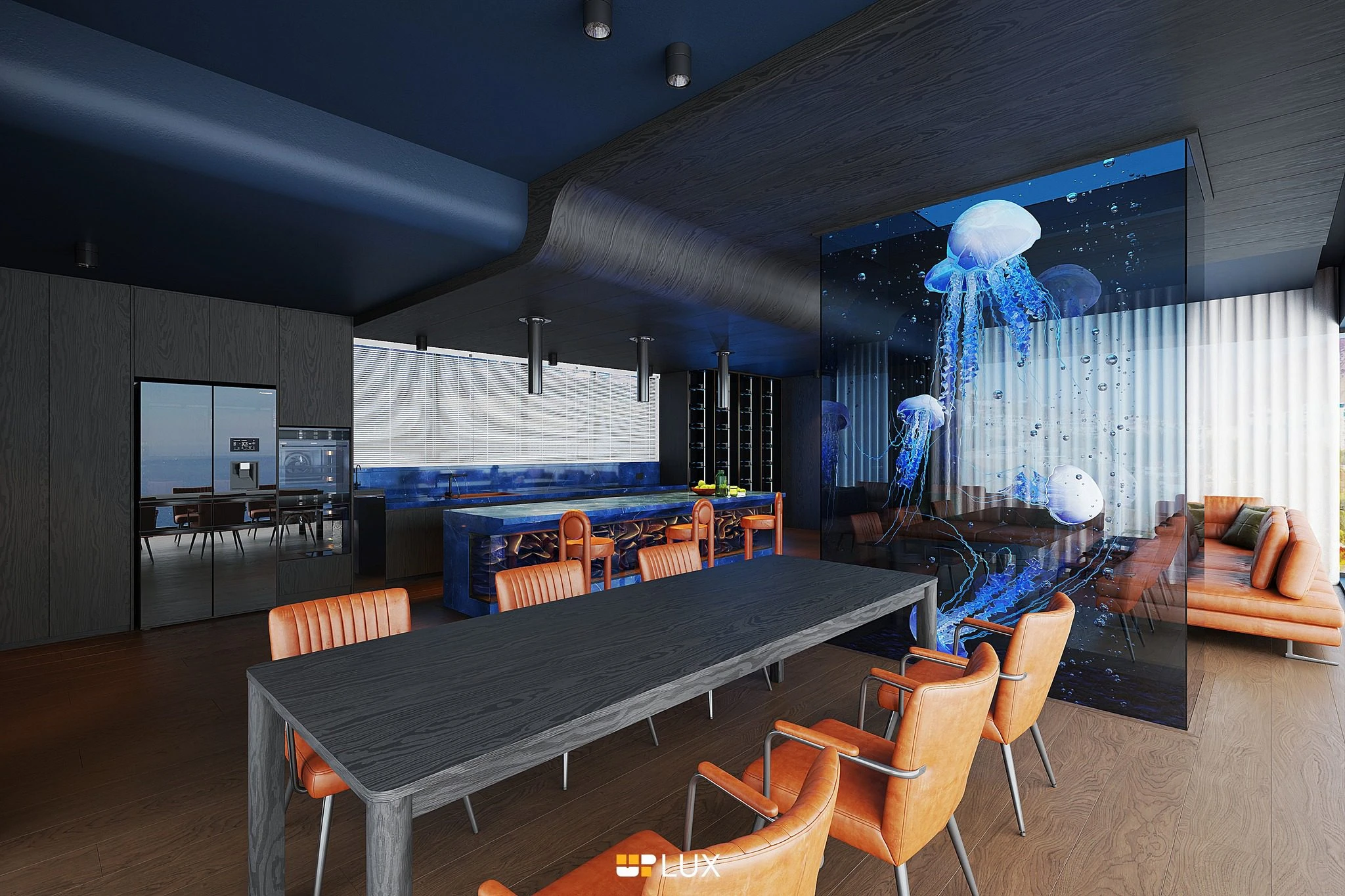 3D Model Free Download SketchUp Modern Living Room - Dining Room Vantage ID 218000225 (Xuan Khanh)