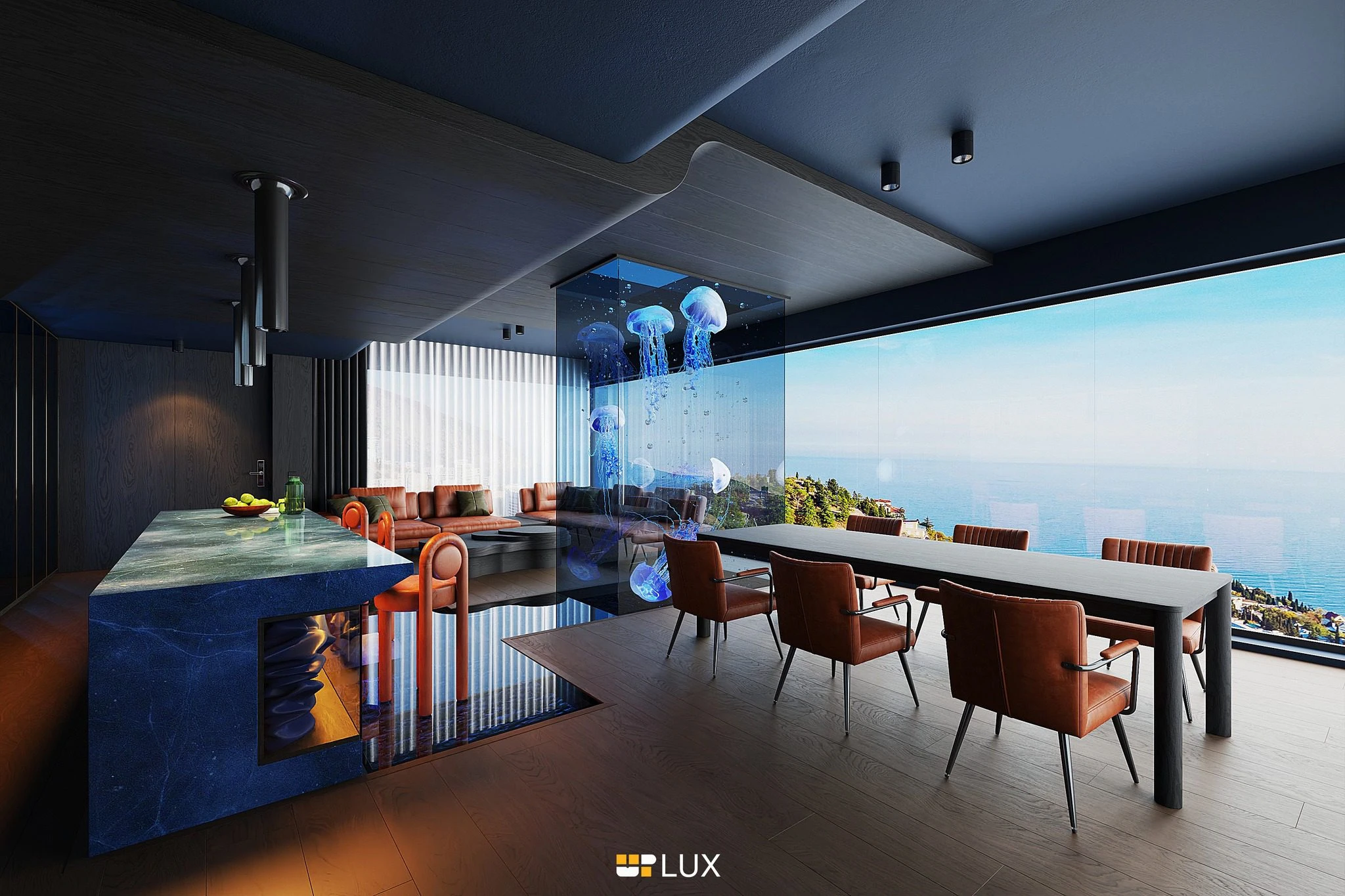 3D Model Free Download SketchUp Modern Living Room - Dining Room Vantage ID 218000225 (Xuan Khanh)