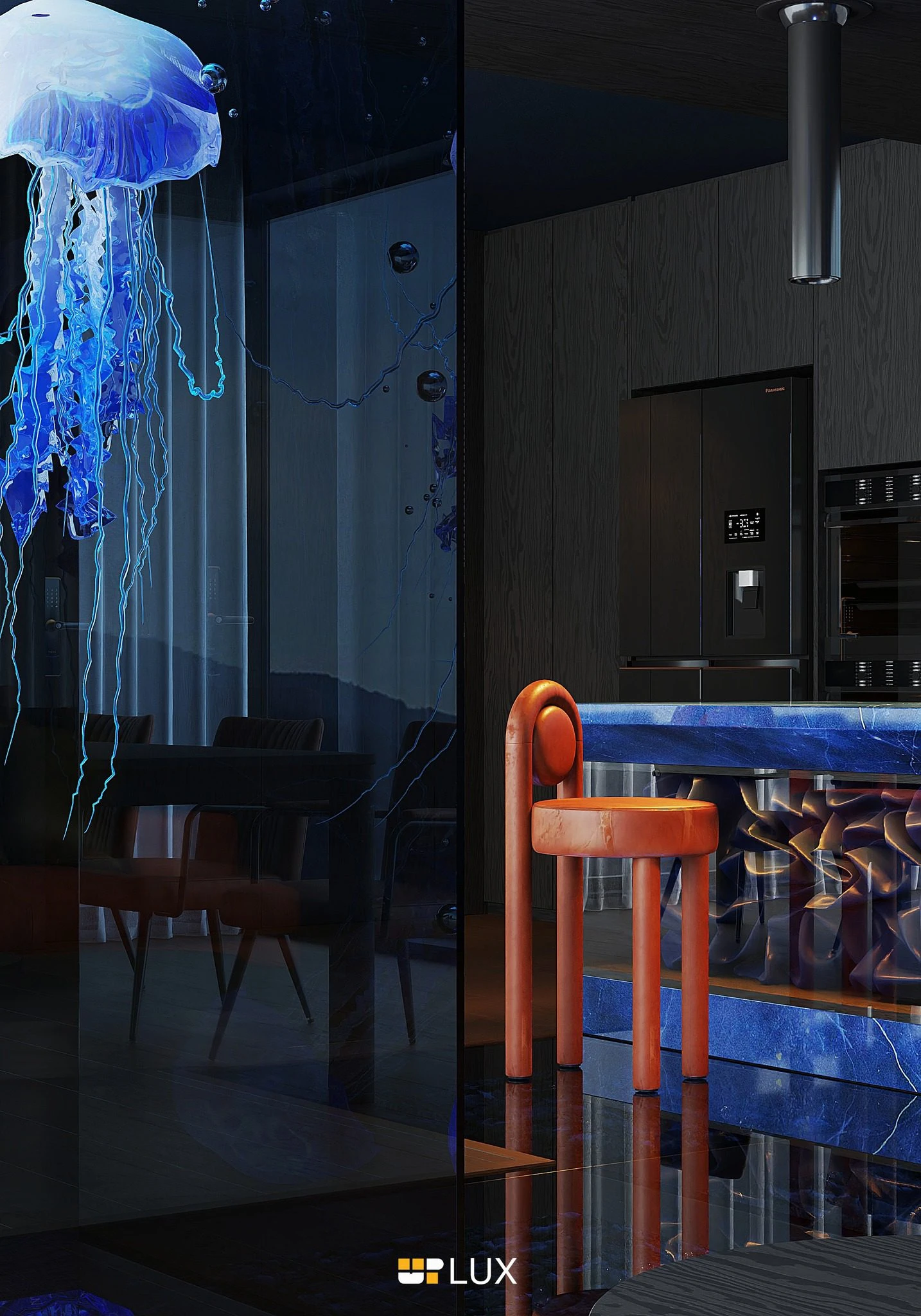 3D Model Free Download SketchUp Modern Living Room - Dining Room Vantage ID 218000225 (Xuan Khanh)