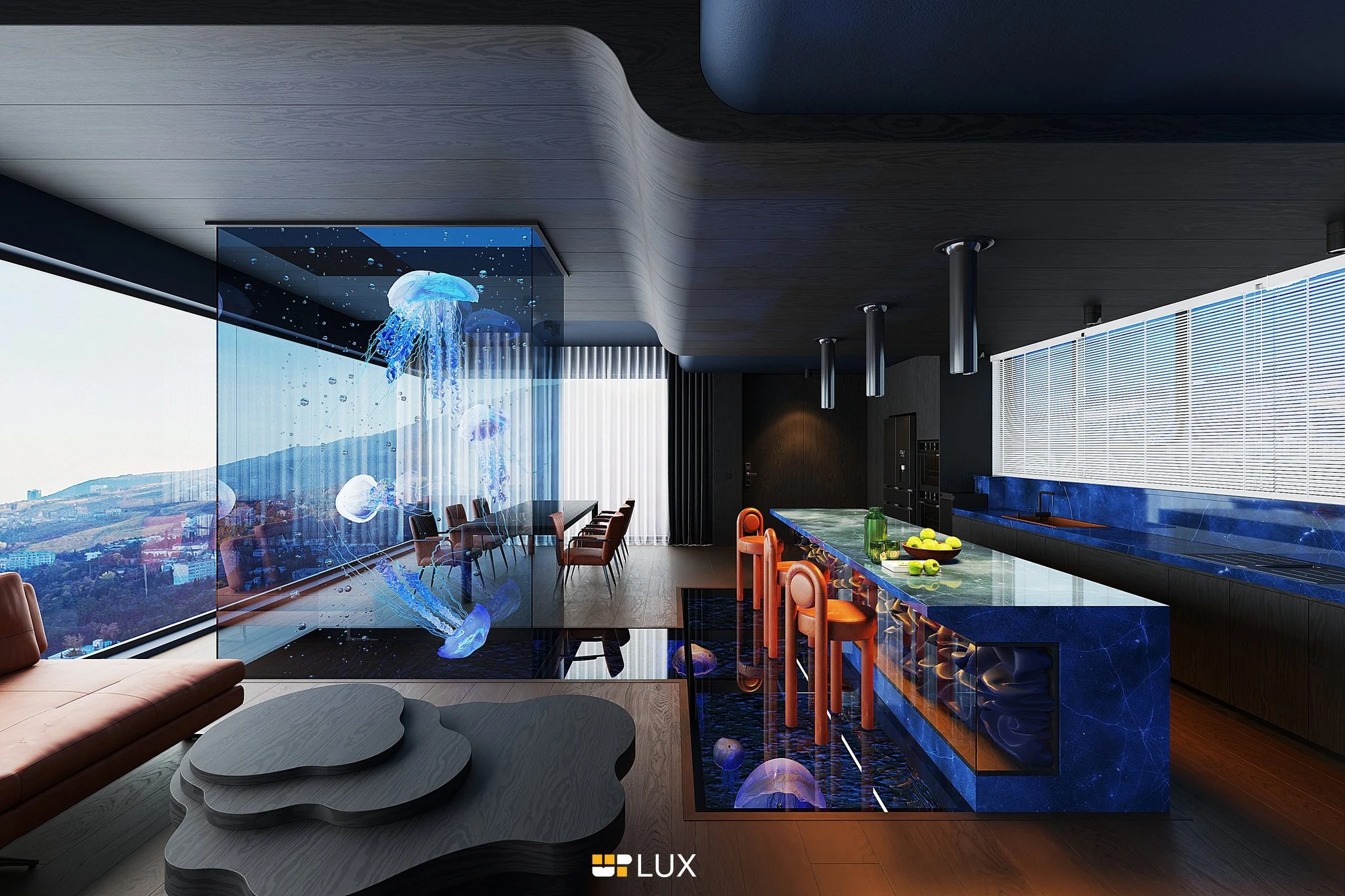 3D Model Free Download SketchUp Modern Living Room - Dining Room Vantage ID 218000225 (Xuan Khanh)