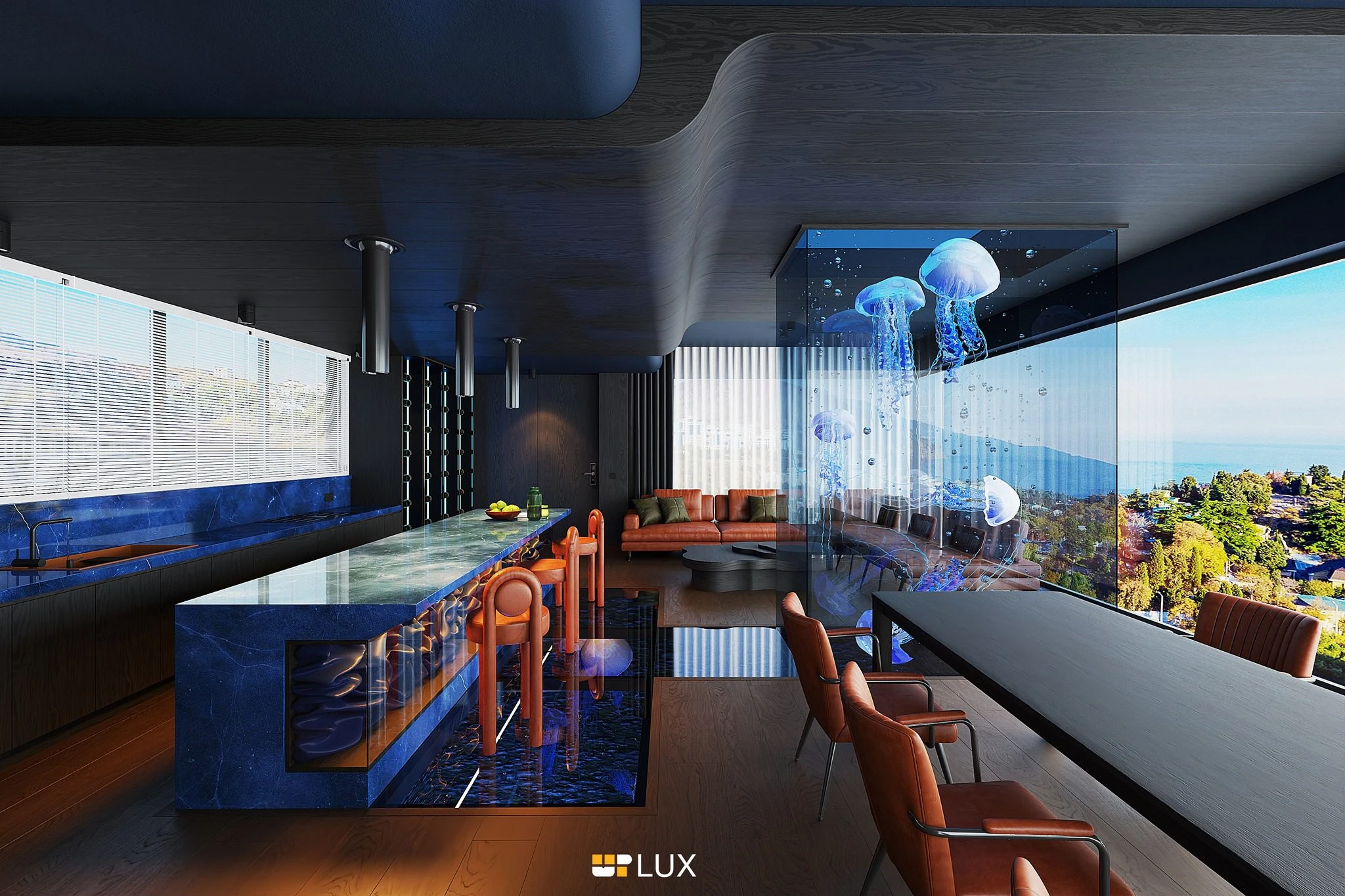 3D Model Free Download SketchUp Modern Living Room - Dining Room Vantage ID 218000225 (Xuan Khanh)