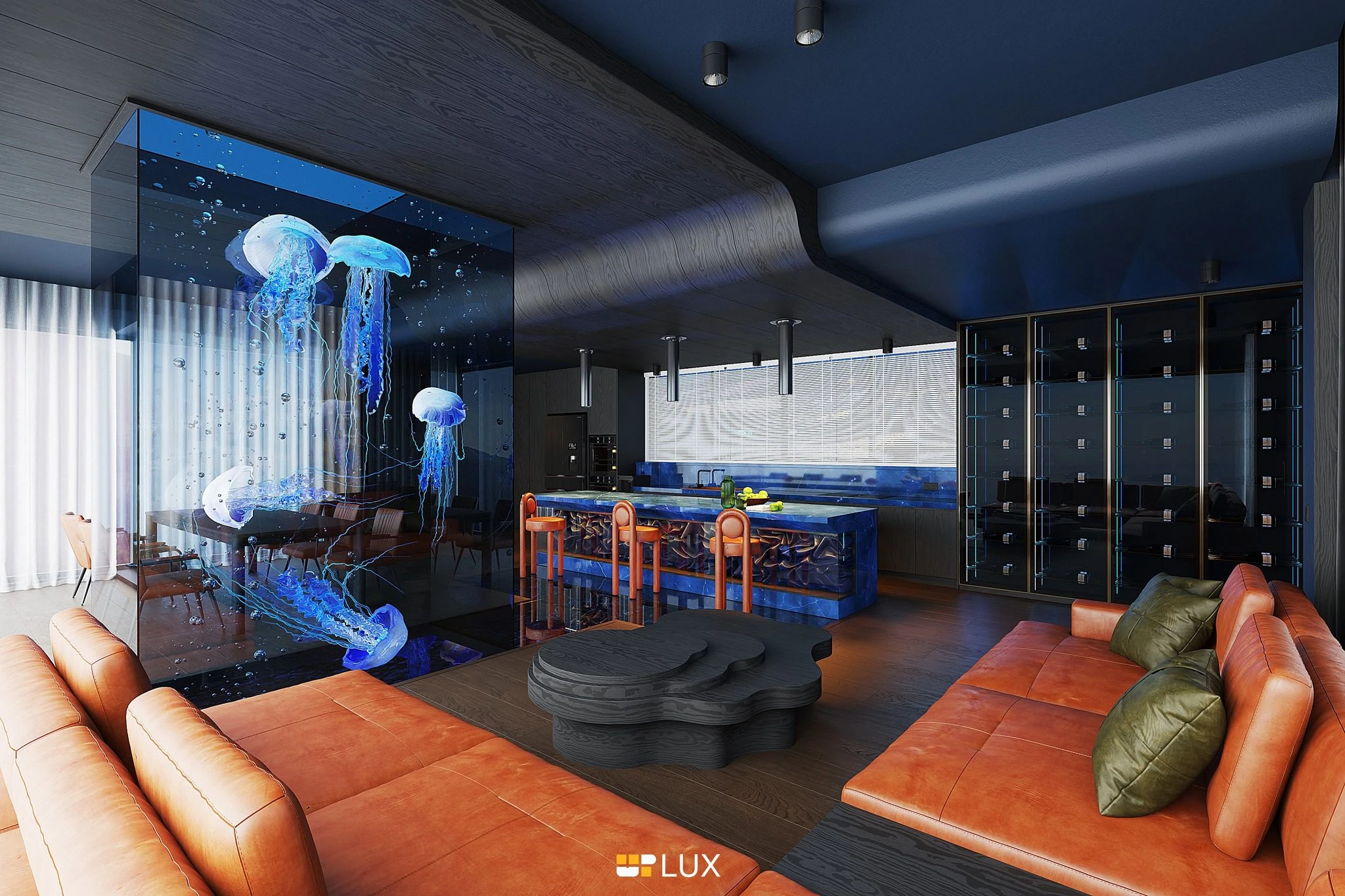 3D Model Free Download SketchUp Modern Living Room - Dining Room Vantage ID 218000225 (Xuan Khanh)