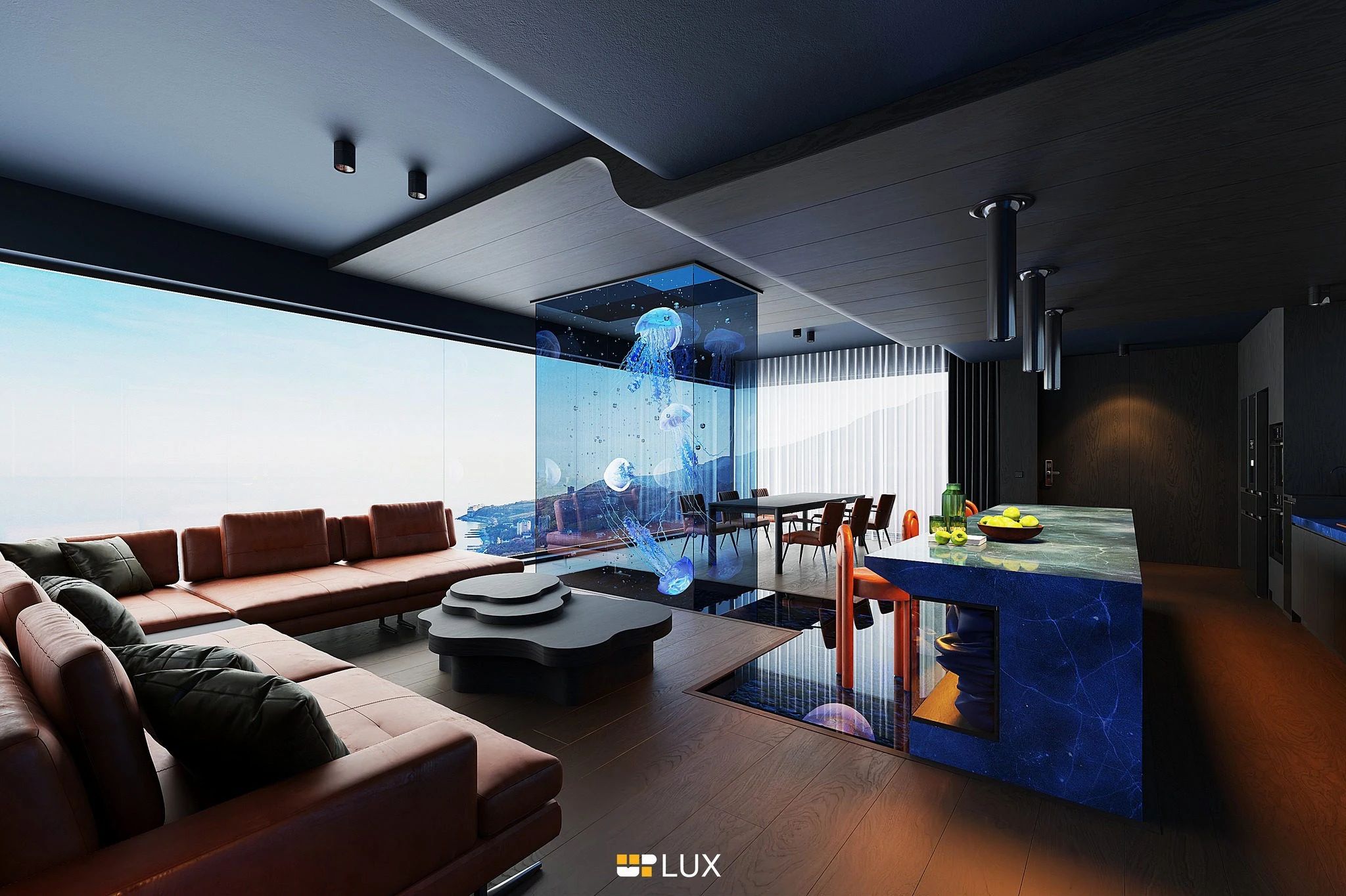 3D Model Free Download SketchUp Modern Living Room - Dining Room Vantage ID 218000225 (Xuan Khanh)