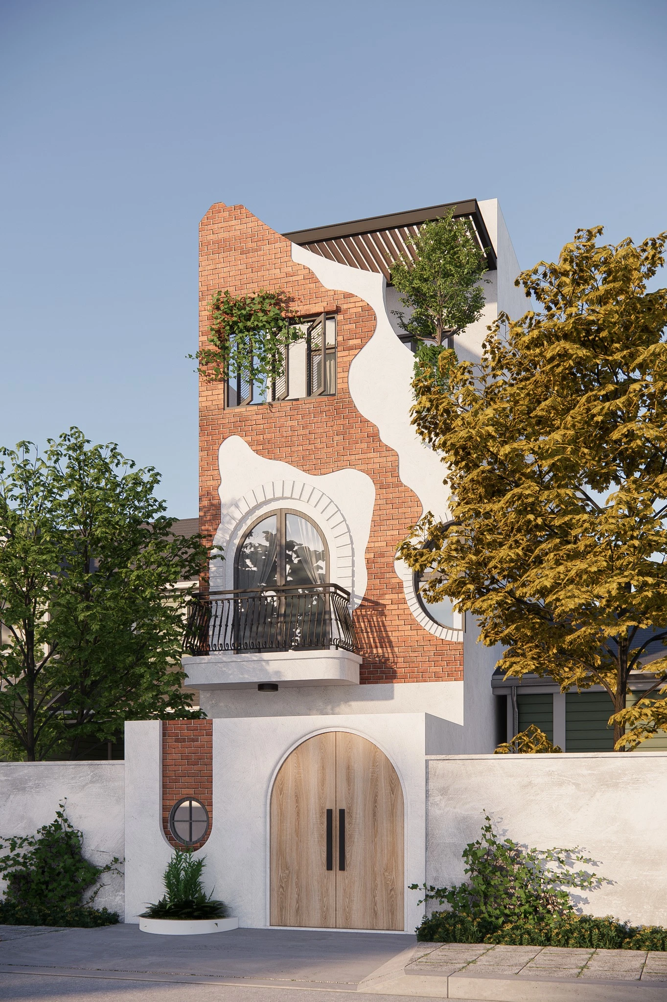 3D Model Free Download Sketchup Modern Exterior Enscape ID 213000720 (Phong Vo)