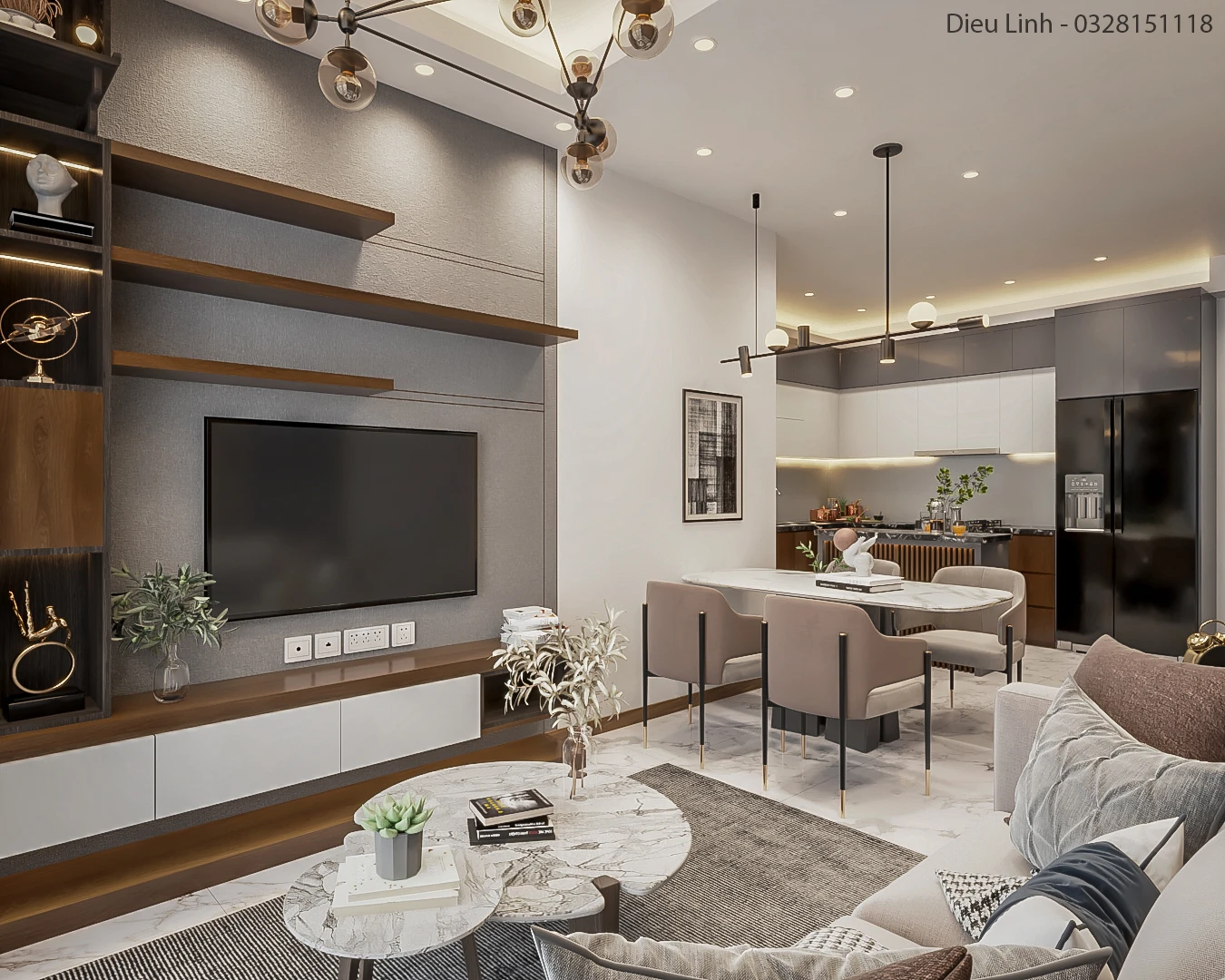 Apartment 3D Model Free Download SketchUp Modern ID 106000163 (Dieu Linh)