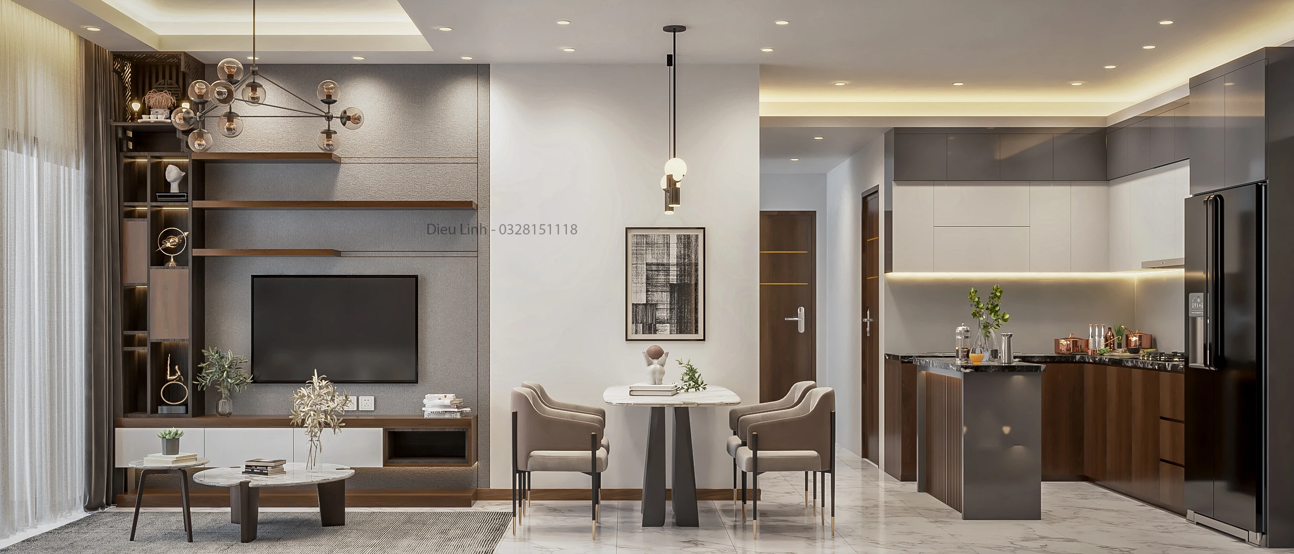 Apartment 3D Model Free Download SketchUp Modern ID 106000163 (Dieu Linh)