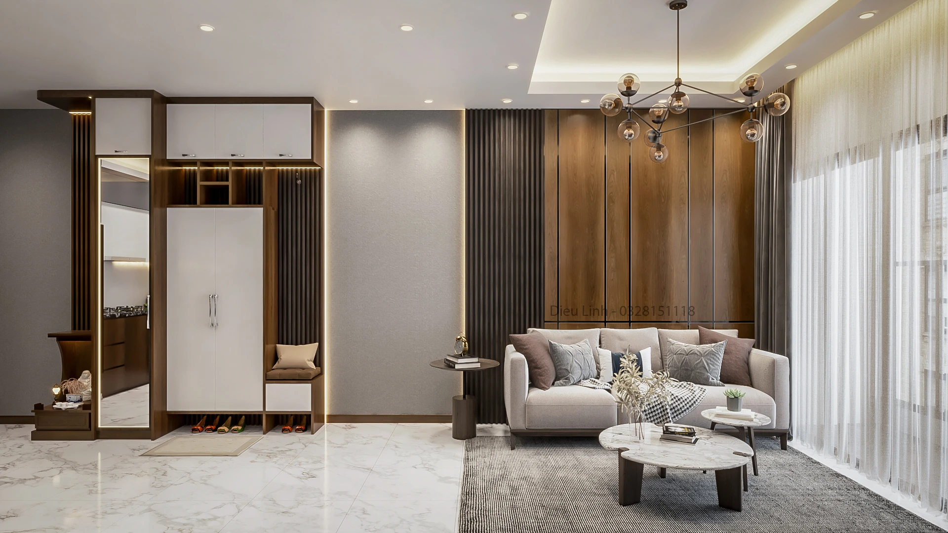 Apartment 3D Model Free Download SketchUp Modern ID 106000163 (Dieu Linh)