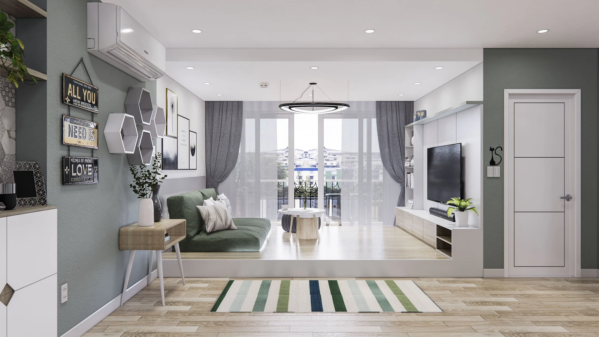 Apartment Modern Enscape SketchUp Model Download Free ID 106000167 (Tran Phuc Loc)