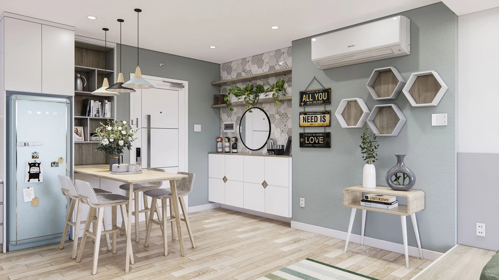 Apartment Modern Enscape SketchUp Model Download Free ID 106000167 (Tran Phuc Loc)