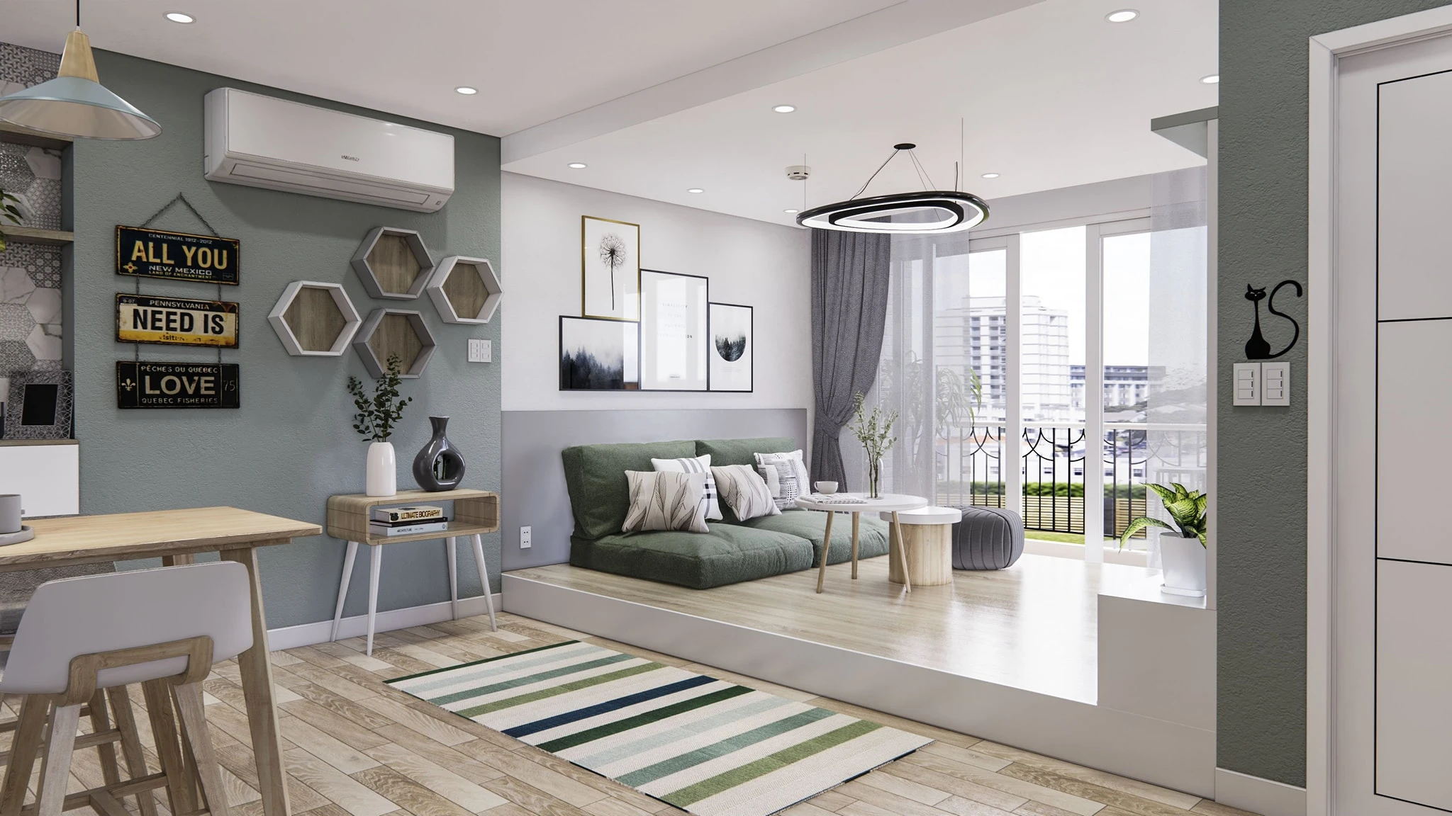 Apartment Modern Enscape SketchUp Model Download Free ID 106000167 (Tran Phuc Loc)