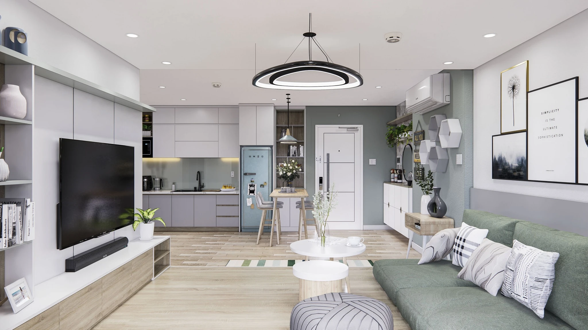 Apartment Modern Enscape SketchUp Model Download Free ID 106000167 (Tran Phuc Loc)