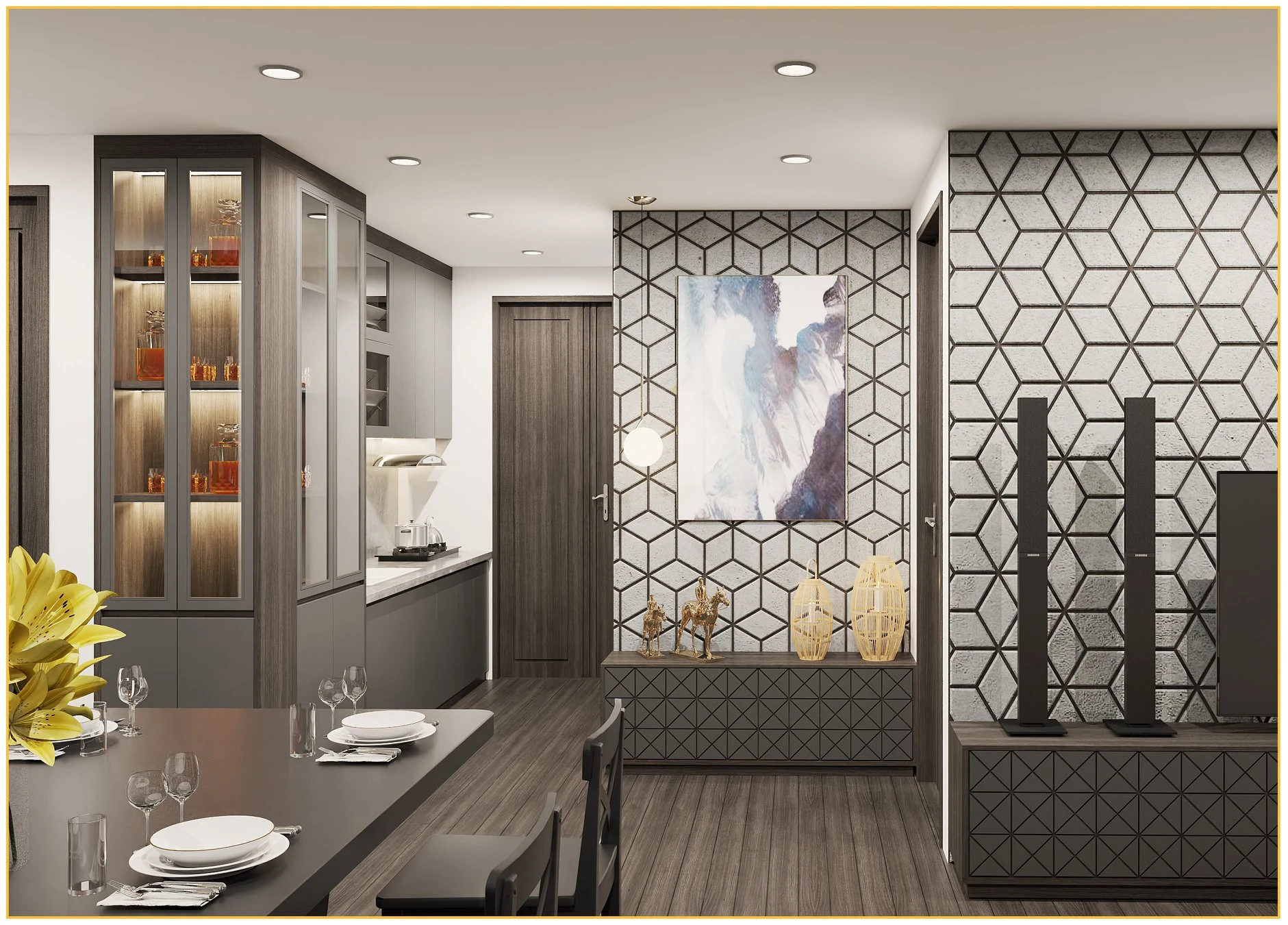 Apartment Modern Enscape SketchUp Model Free Download ID 106000161 (Toan Nguyen)