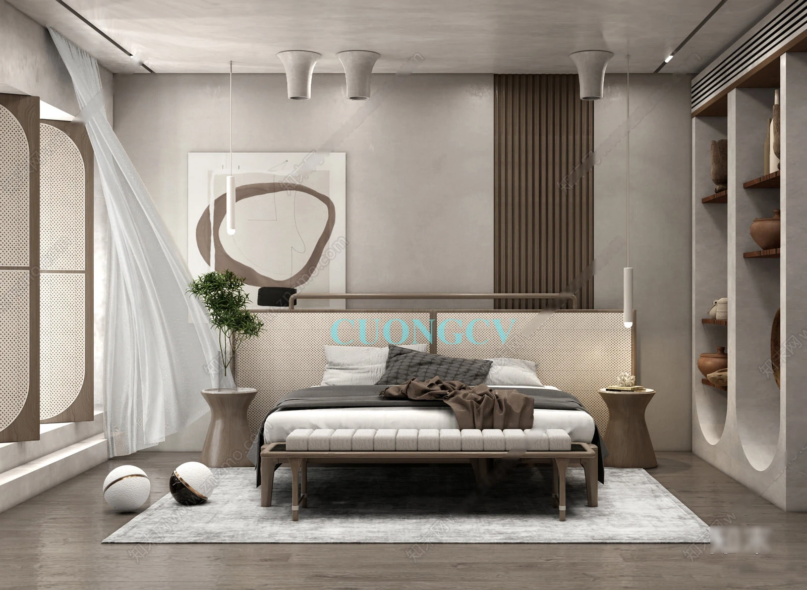Bedroom Enscape Model Free Download Enscape Modern ID 101000562 (Cuong Covua)
