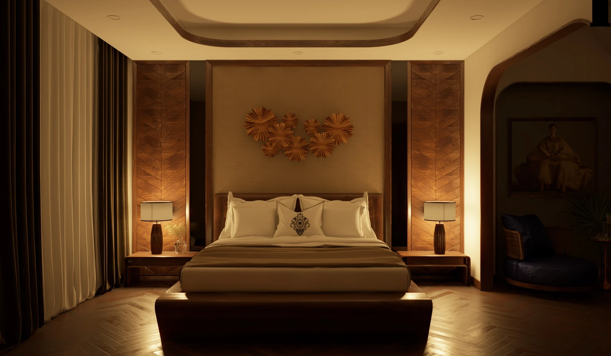 Bedroom Free Sketchup Models Download Vray Modern ID 101000366 (Dong Kien)