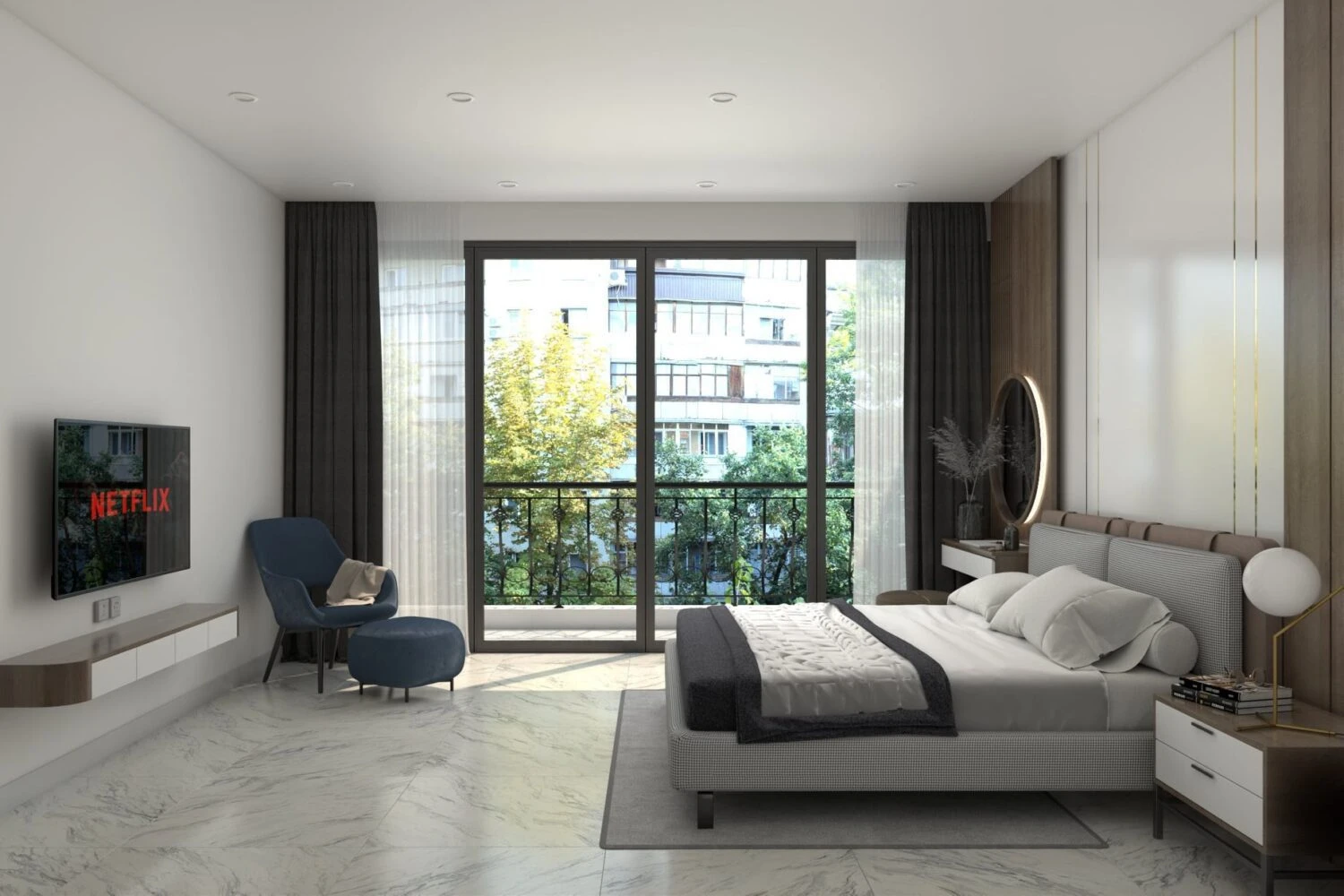 Bedroom Free Sketchup Models Download Vray Modern ID 101000605 (Vu Lam Tung)