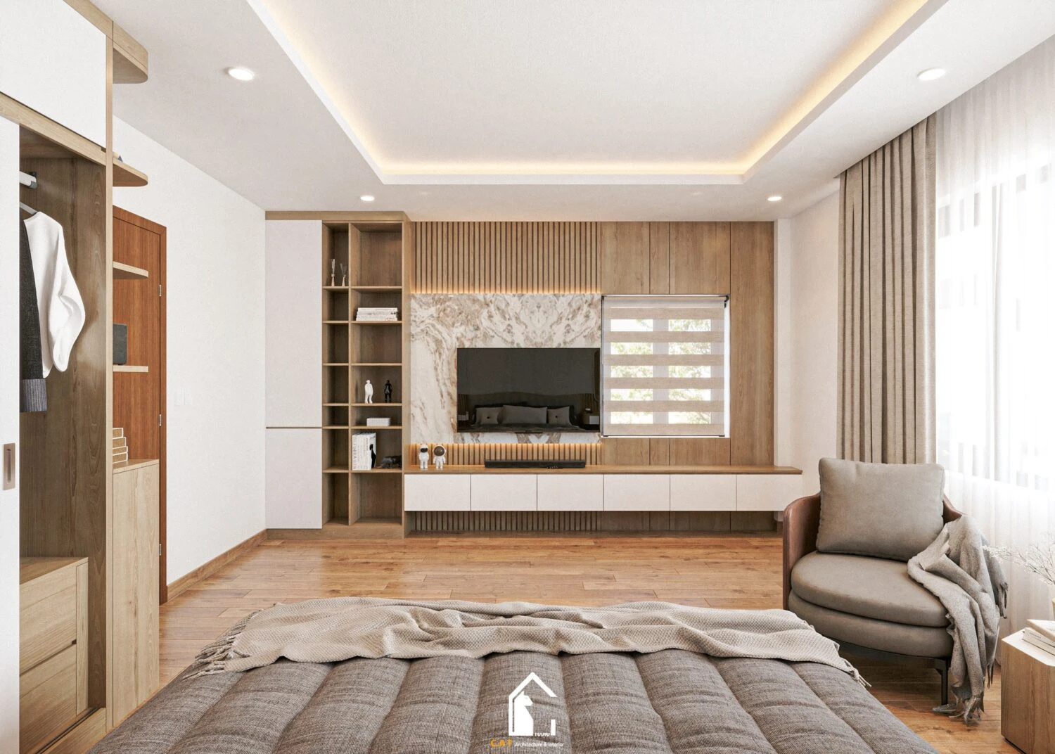 Bedroom Free Sketchup Models Download Vray Modern ID 101000629 (Kts Nghiathan)