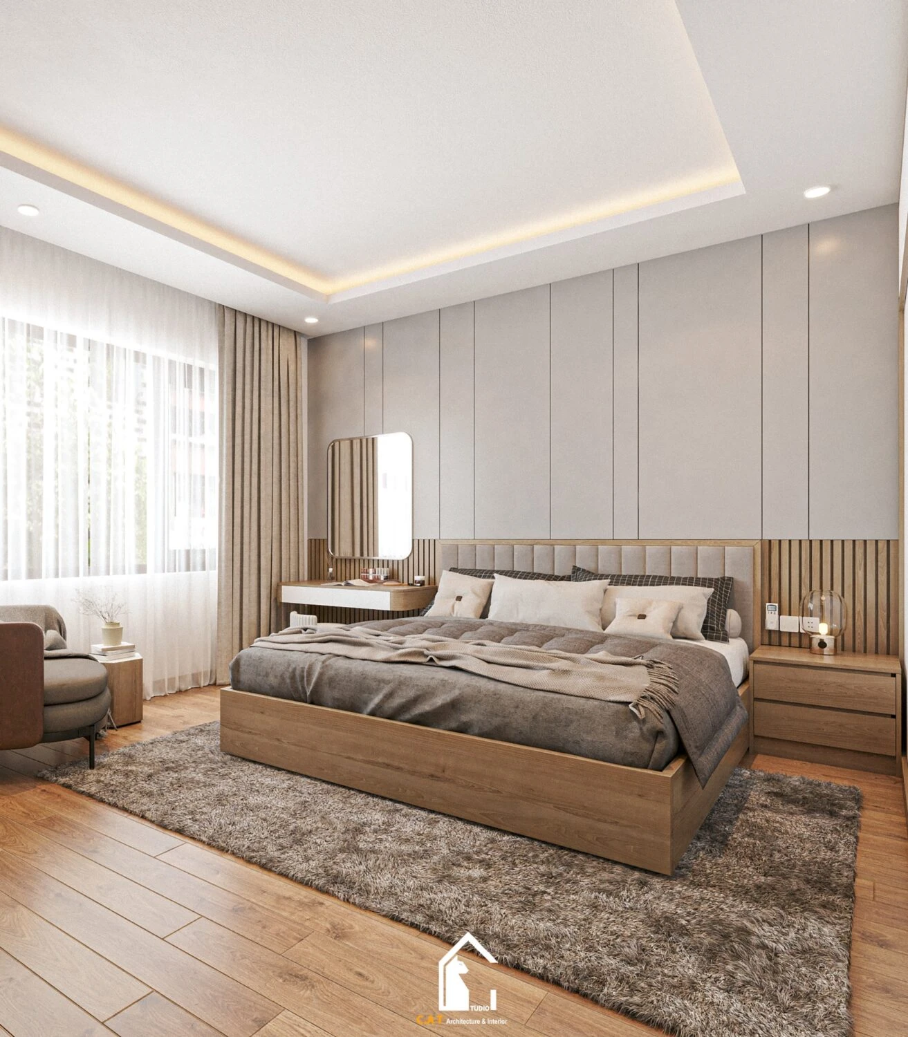 Bedroom Free Sketchup Models Download Vray Modern ID 101000629 (Kts Nghiathan)