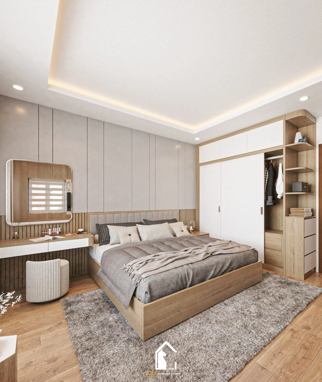 Bedroom Free Sketchup Models Download Vray Modern ID 101000629 (Kts Nghiathan)