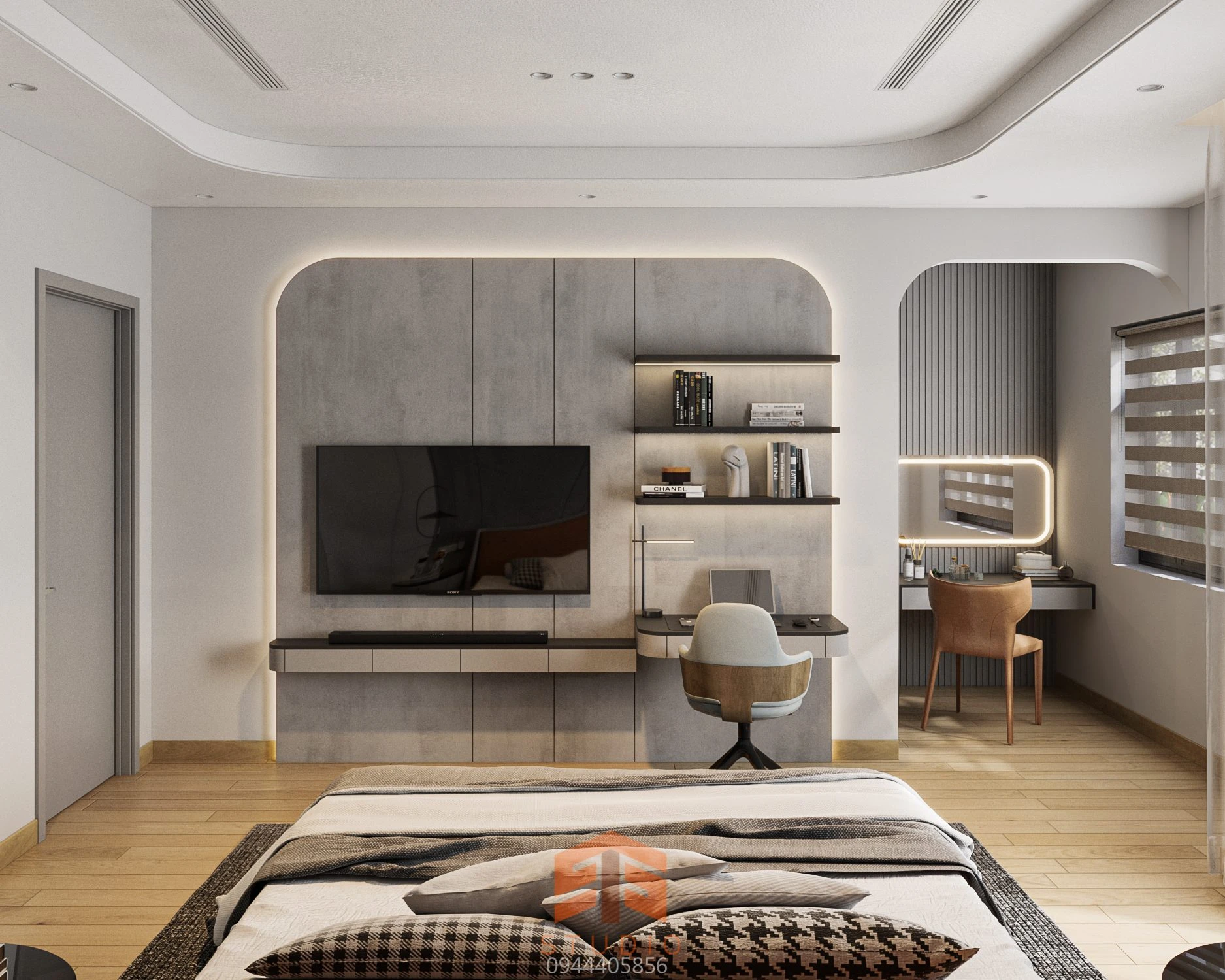 Bedroom Free Sketchup Models Download Vray Modern ID 101000729 (Quang Sang)