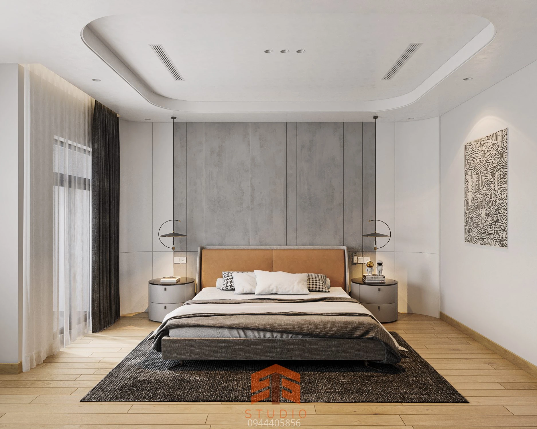 Bedroom Free Sketchup Models Download Vray Modern ID 101000729 (Quang Sang)