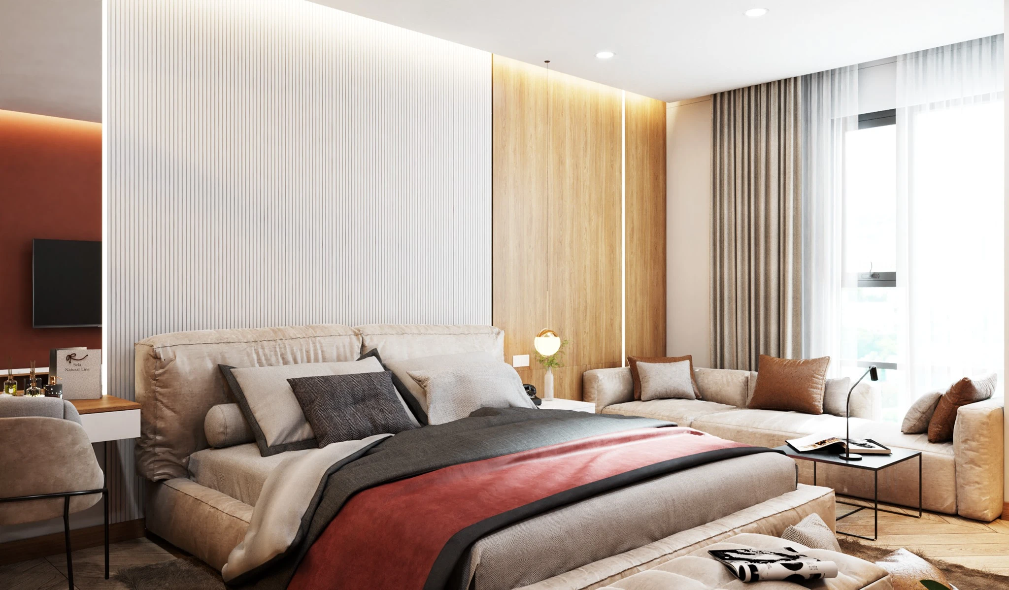 Bedroom Free Sketchup Scene Download Modern ID 101000434 (Q.H.T Studio)