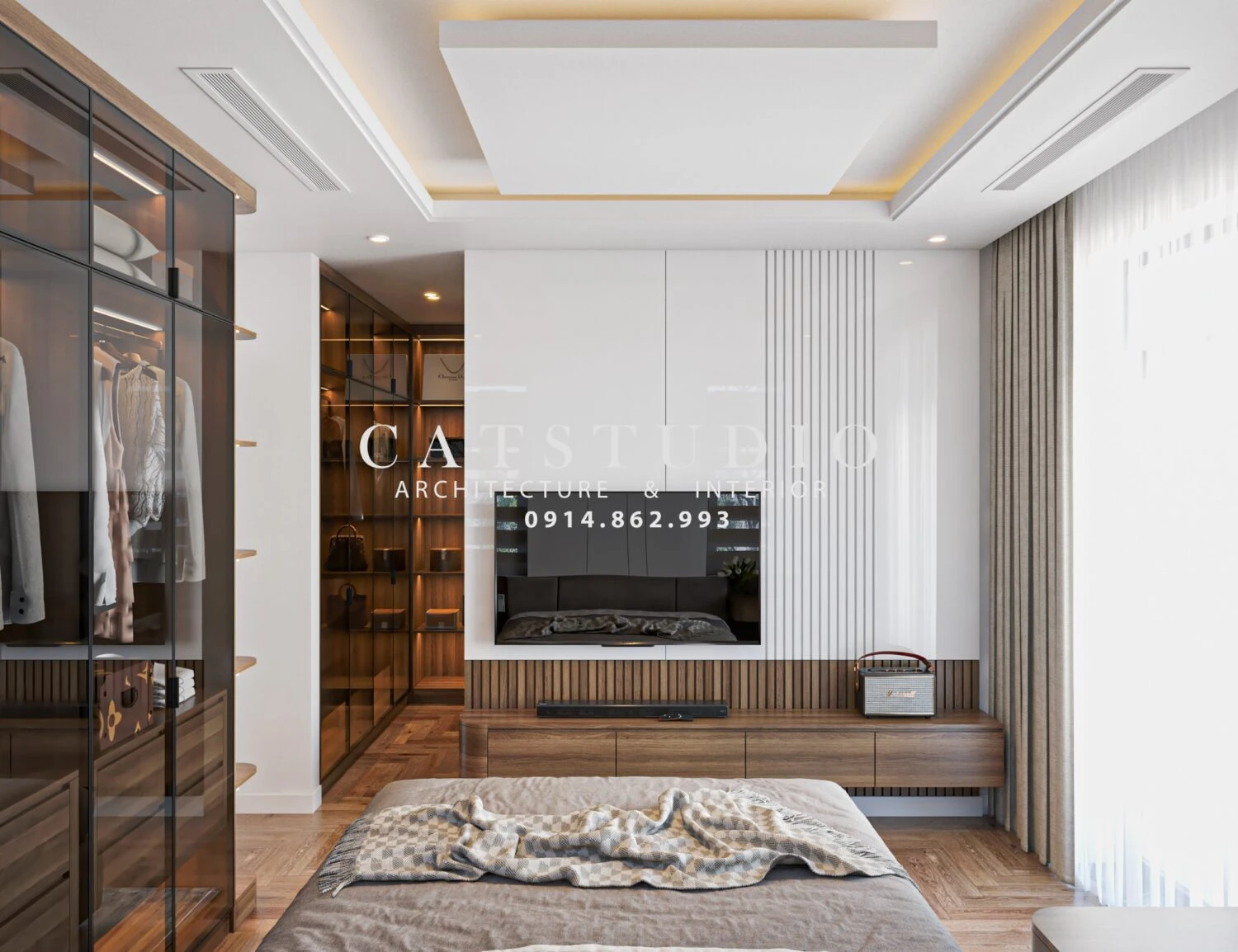 Bedroom Free Sketchup Scene Download Modern ID 101000704 (Kts Nghiathan)