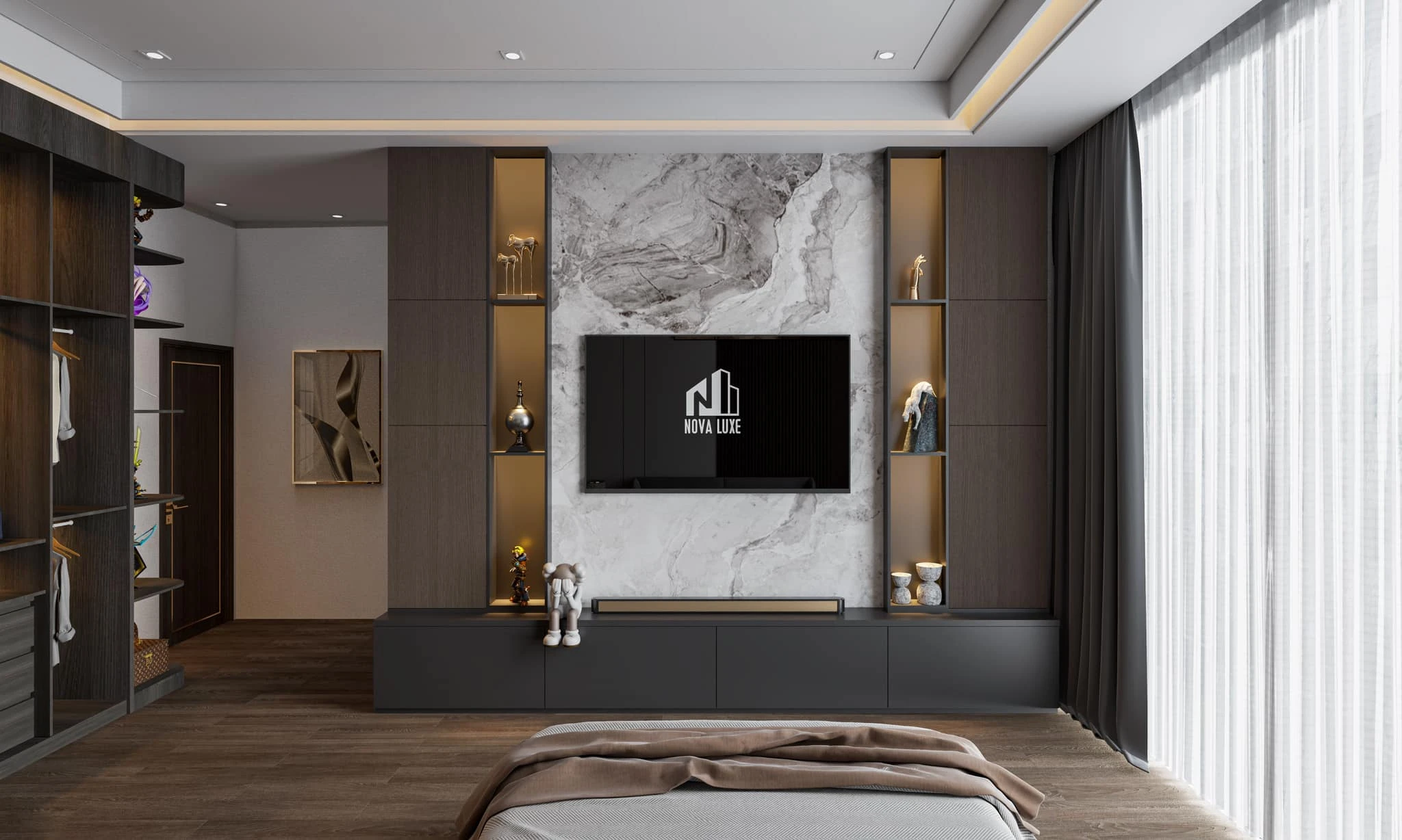 Bedroom Free Sketchup Scene Download Vantage Modern ID 101000754 (Nguyen Tien)