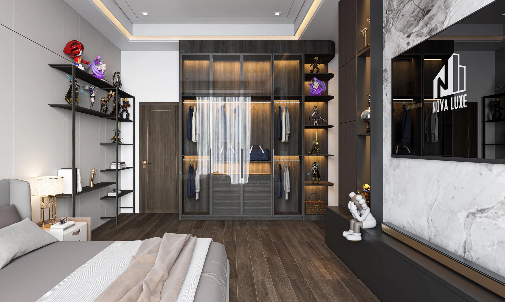 Bedroom Free Sketchup Scene Download Vantage Modern ID 101000754 (Nguyen Tien)