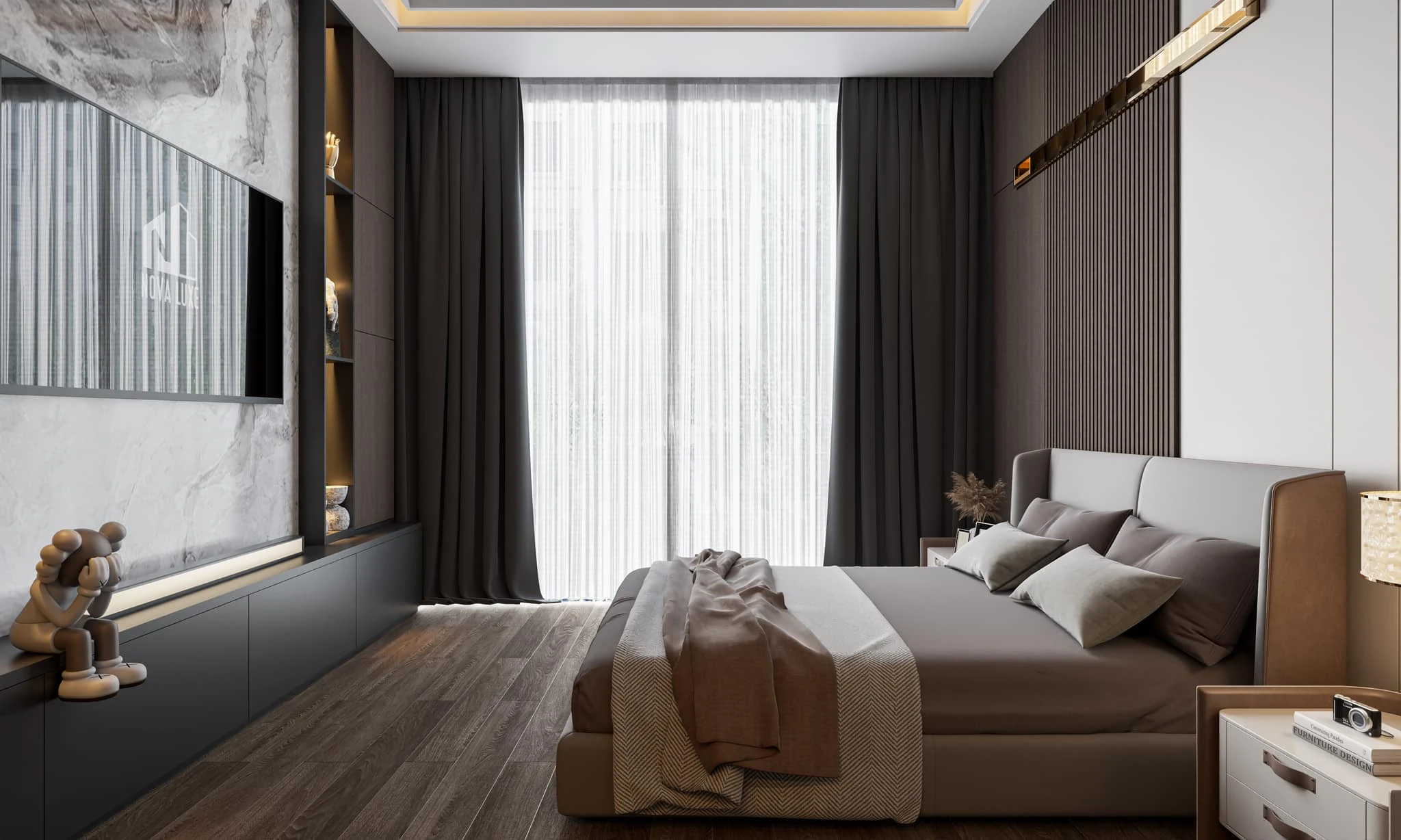 Bedroom Free Sketchup Scene Download Vantage Modern ID 101000754 (Nguyen Tien)