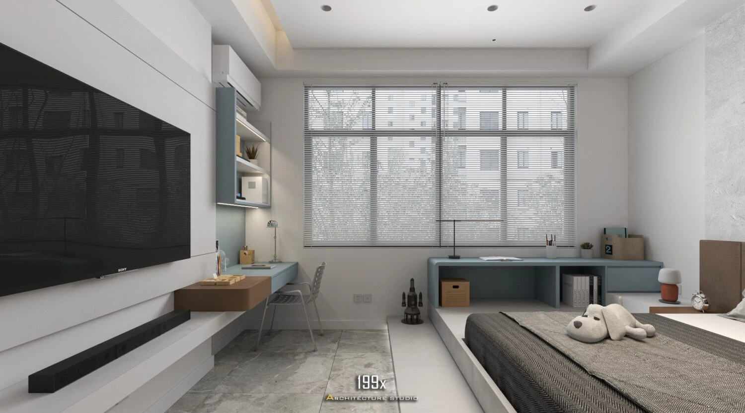 SketchUp Free Bedroom Free Sketchup Scene Download Vray Modern ID 101000724 (My Hong Vu)